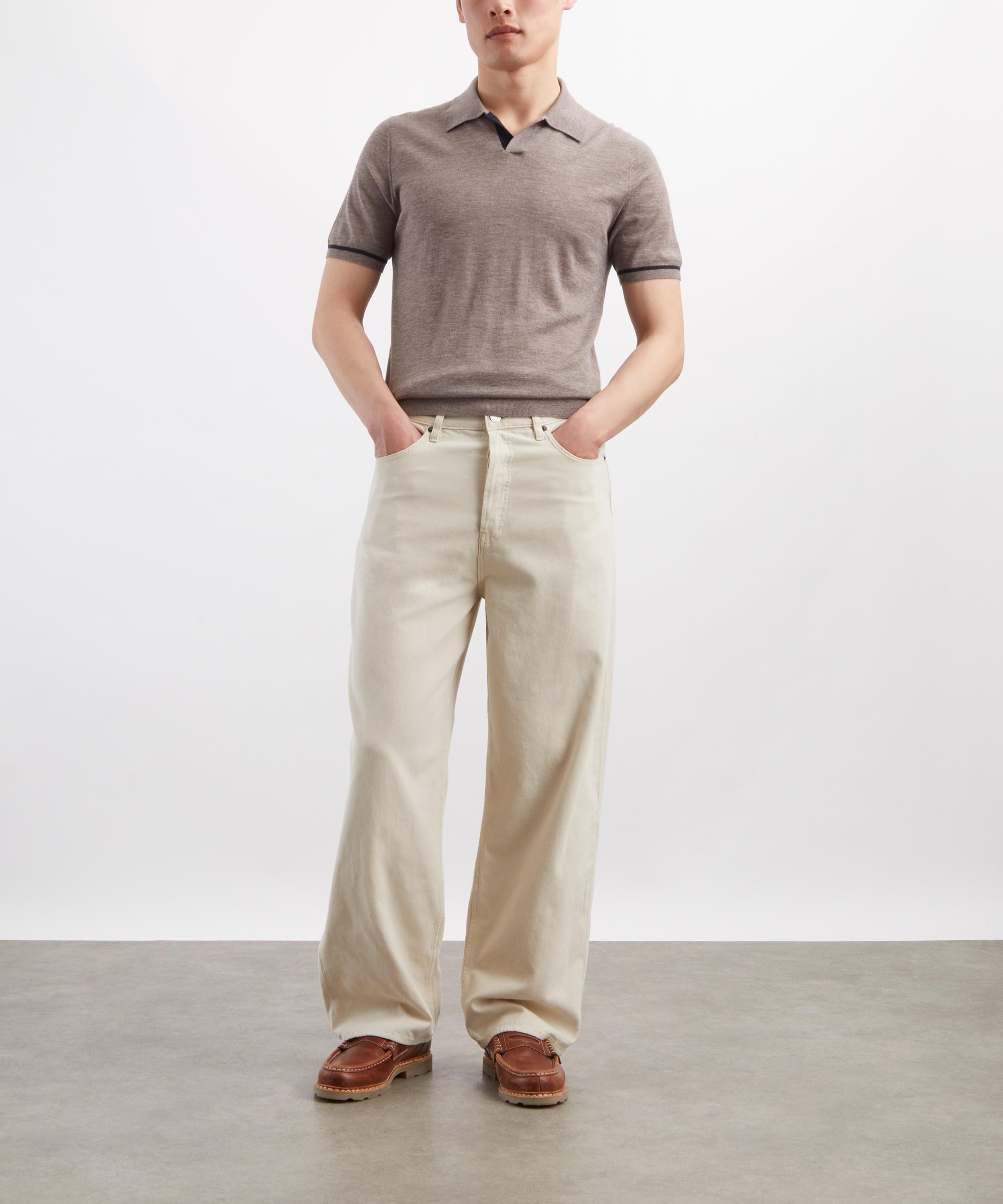 Hurlingham Polo - Alfriston Cashmere Knit Polo Shirt image number 1