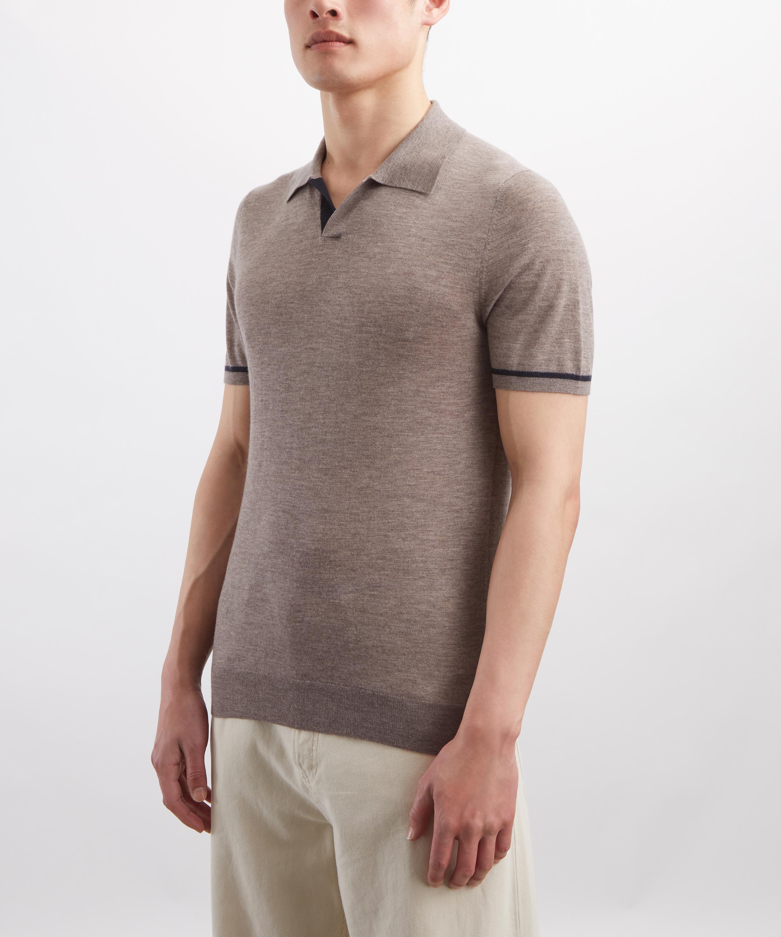 Hurlingham Polo - Alfriston Cashmere Knit Polo Shirt image number 2