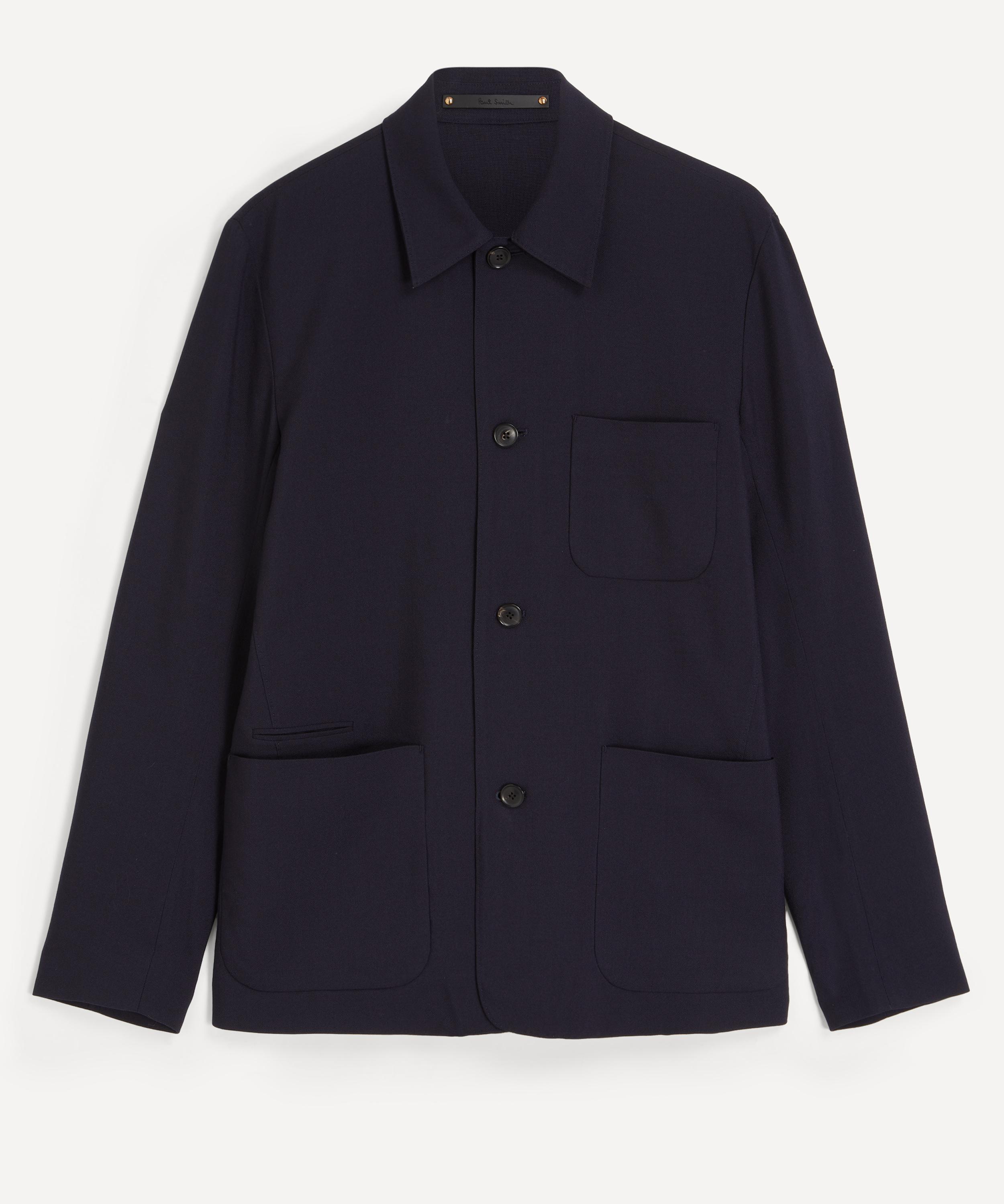 Paul Smith - Navy Two-Ply Hopsack Wool Work Jacket image number 0