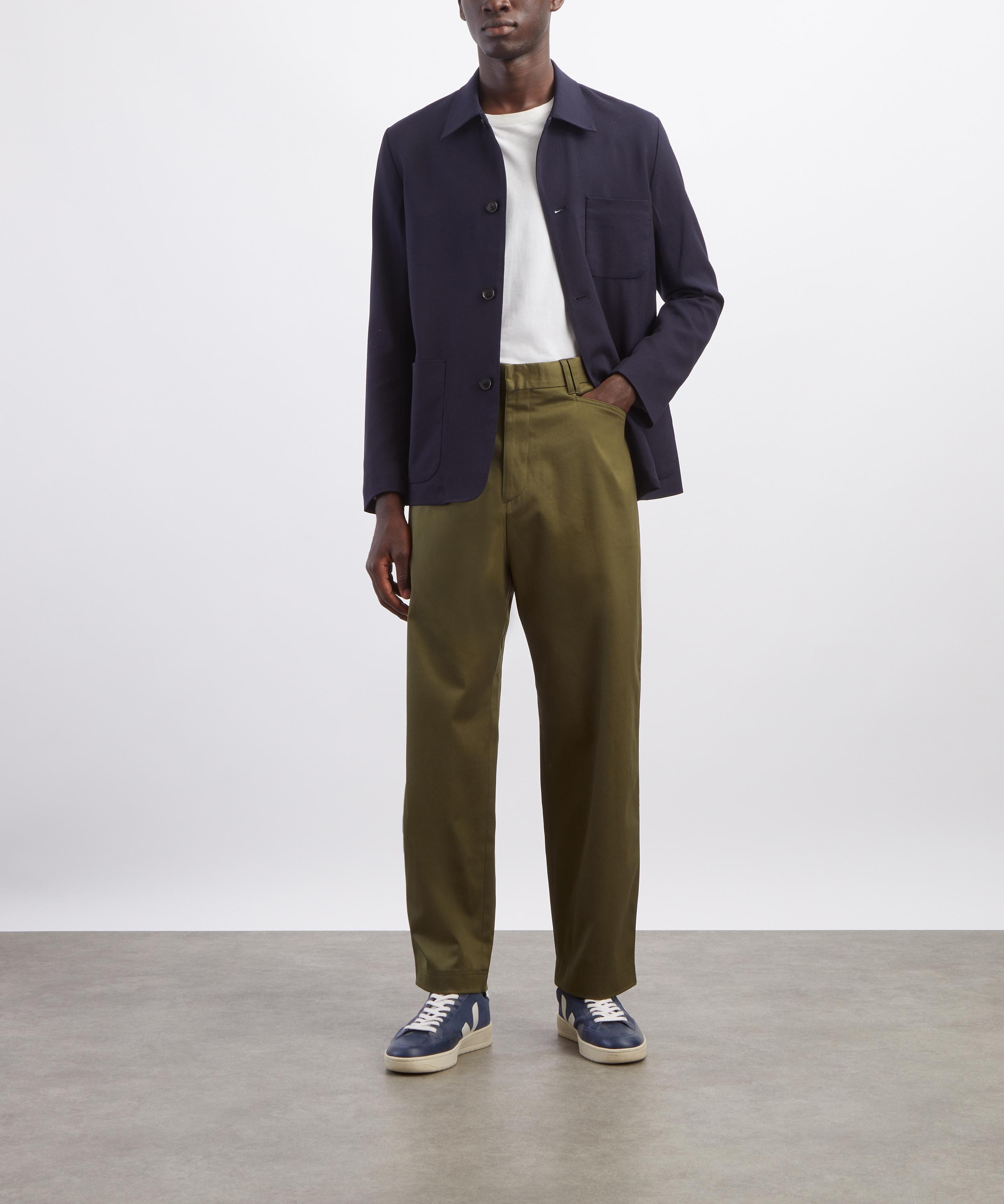 Paul Smith - Navy Two-Ply Hopsack Wool Work Jacket image number 1