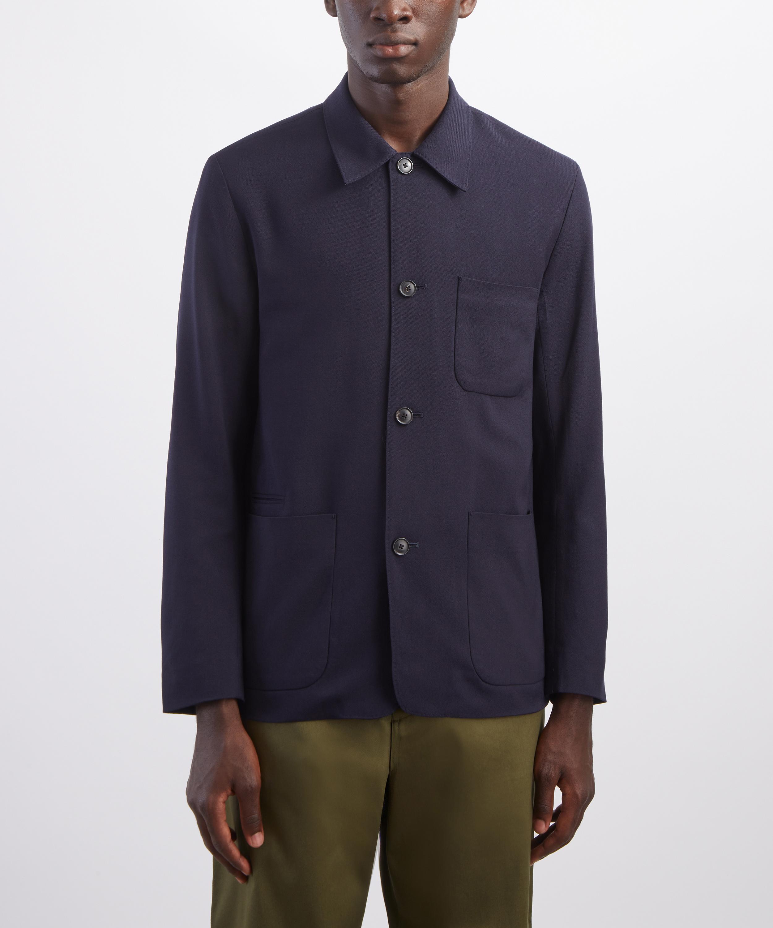 Paul Smith - Navy Two-Ply Hopsack Wool Work Jacket image number 2