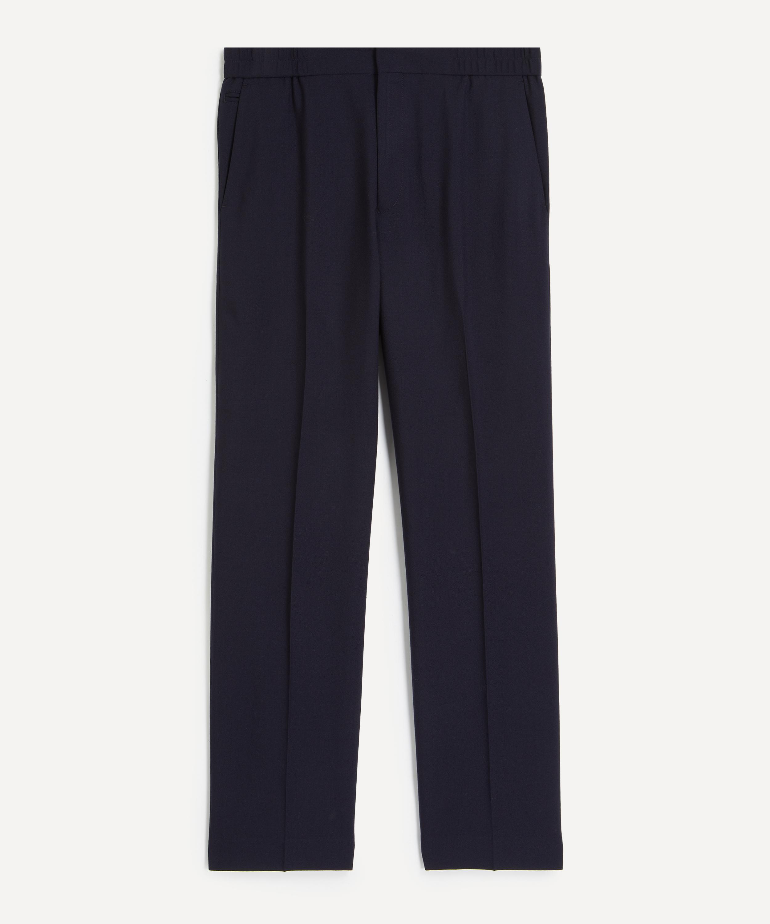 Paul Smith - Navy Wool Elasticated-Waist Trousers image number 0