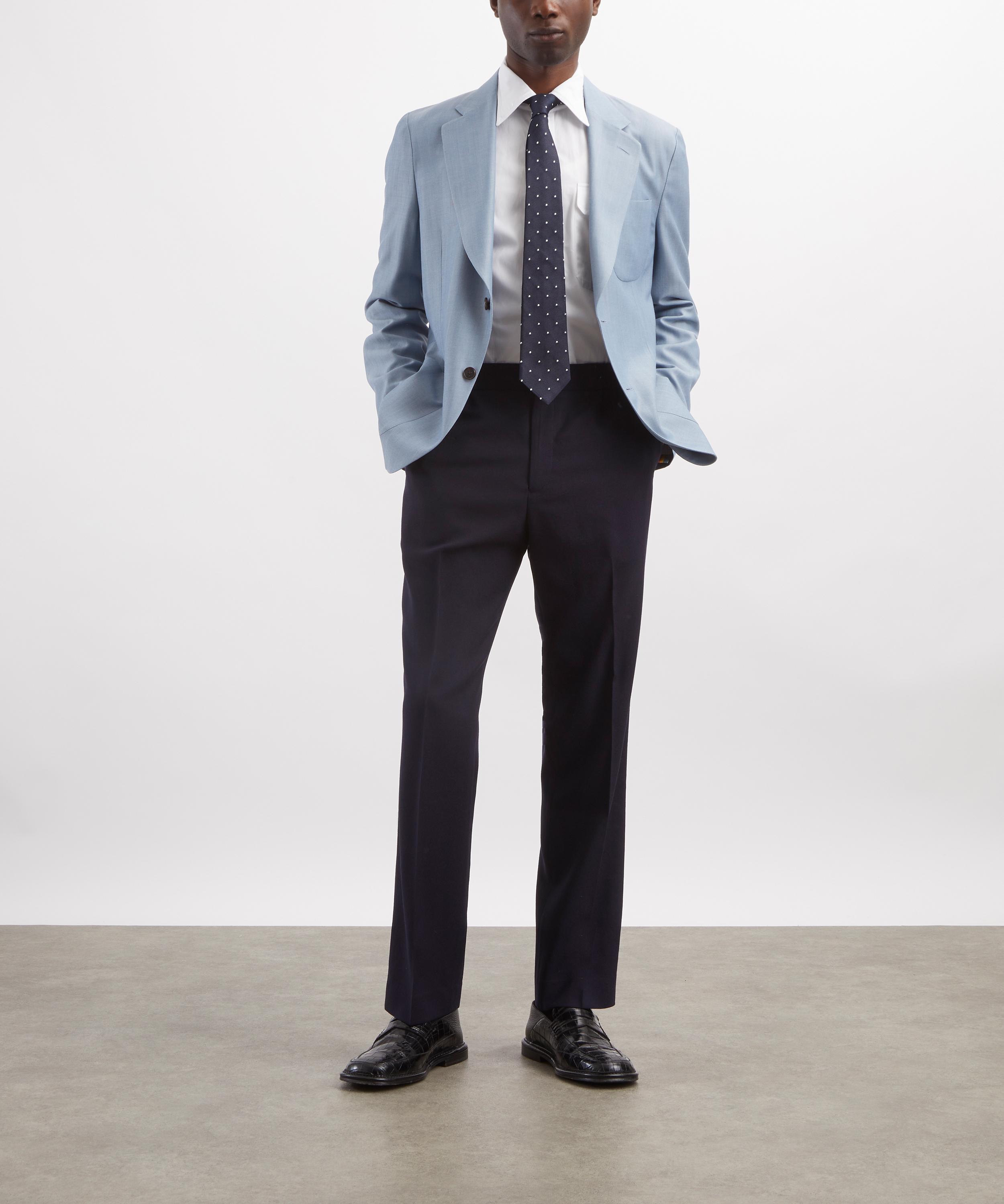 Paul Smith - Navy Wool Elasticated-Waist Trousers image number 1