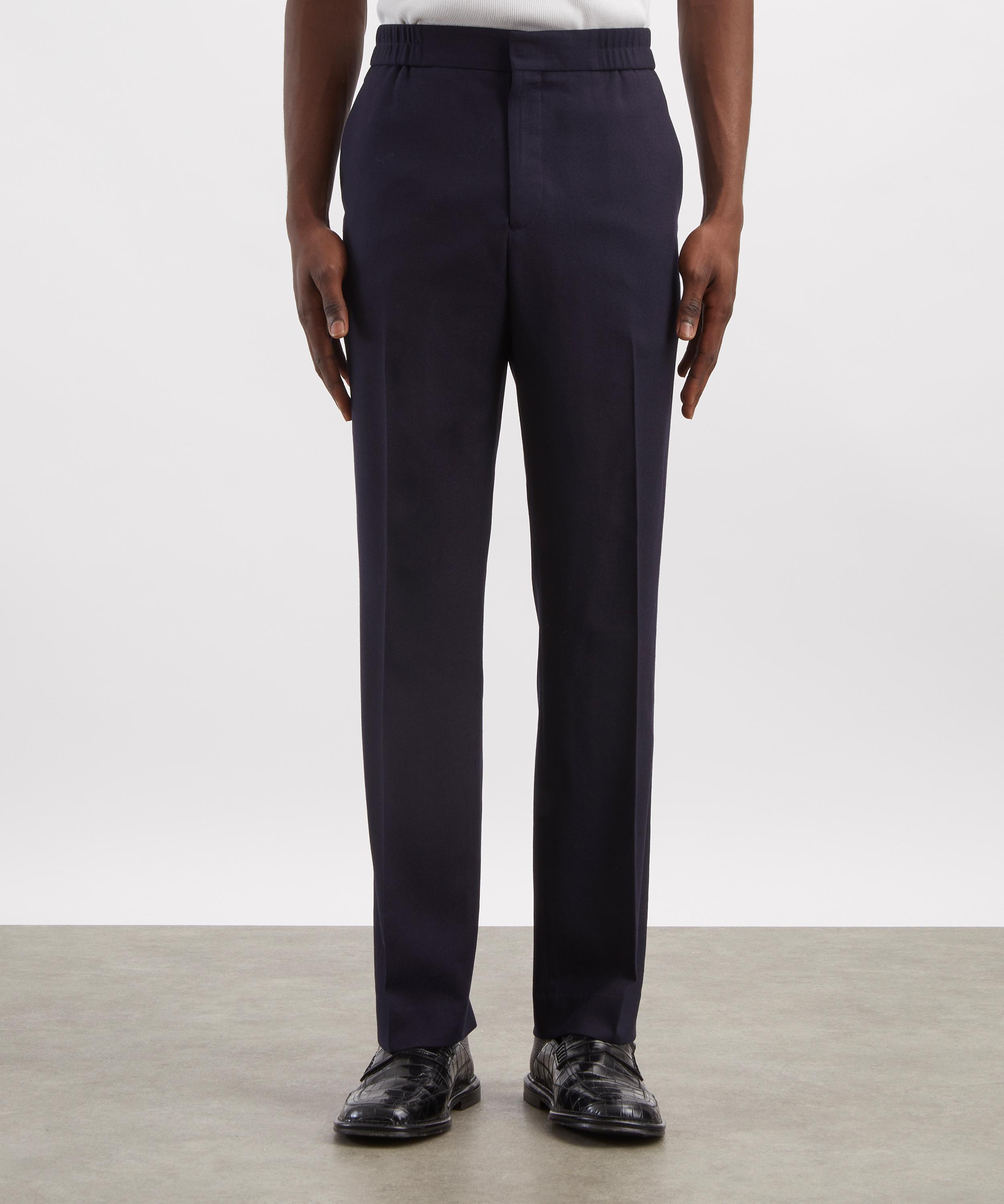 Paul Smith - Navy Wool Elasticated-Waist Trousers image number 2