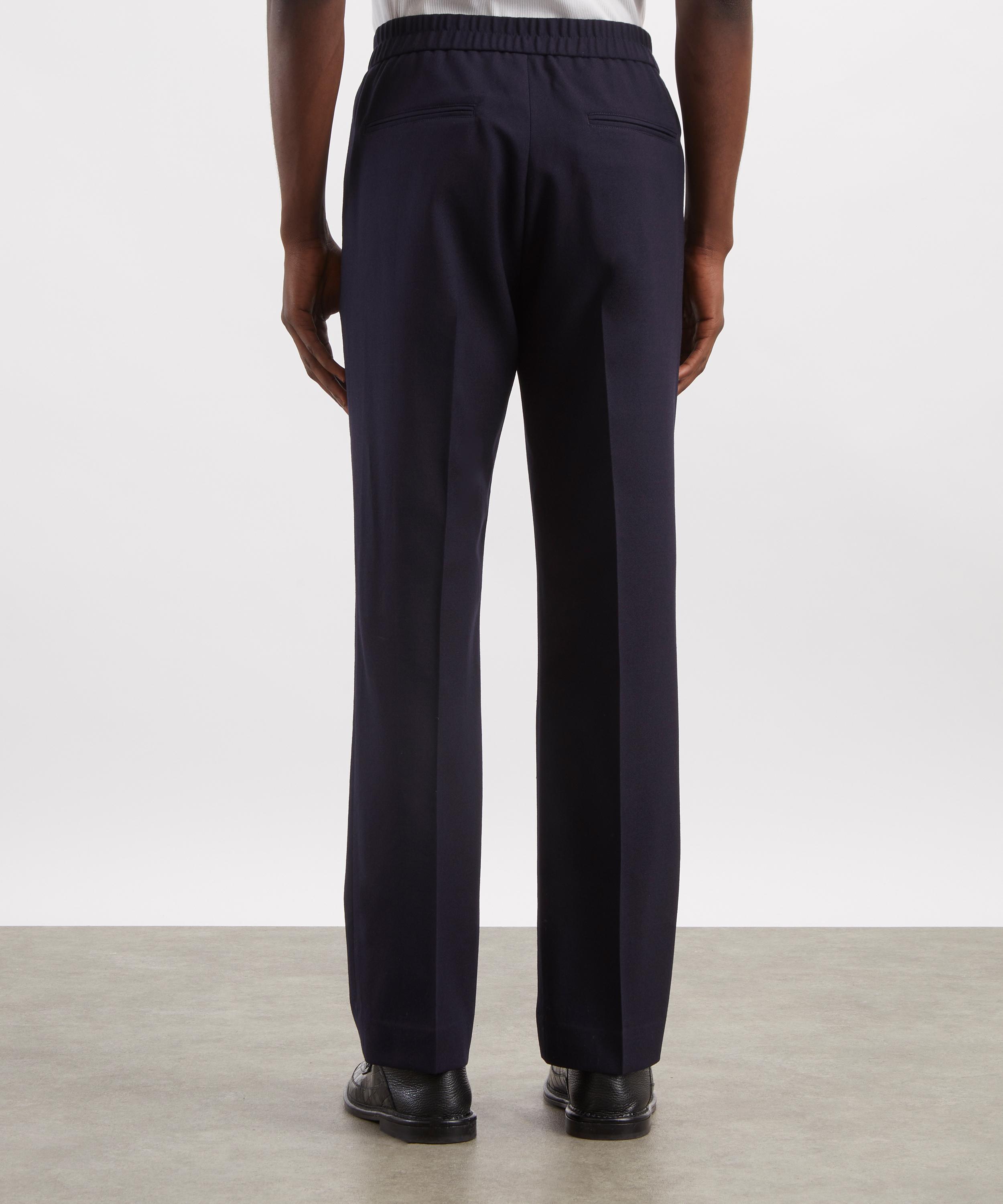 Paul Smith - Navy Wool Elasticated-Waist Trousers image number 3