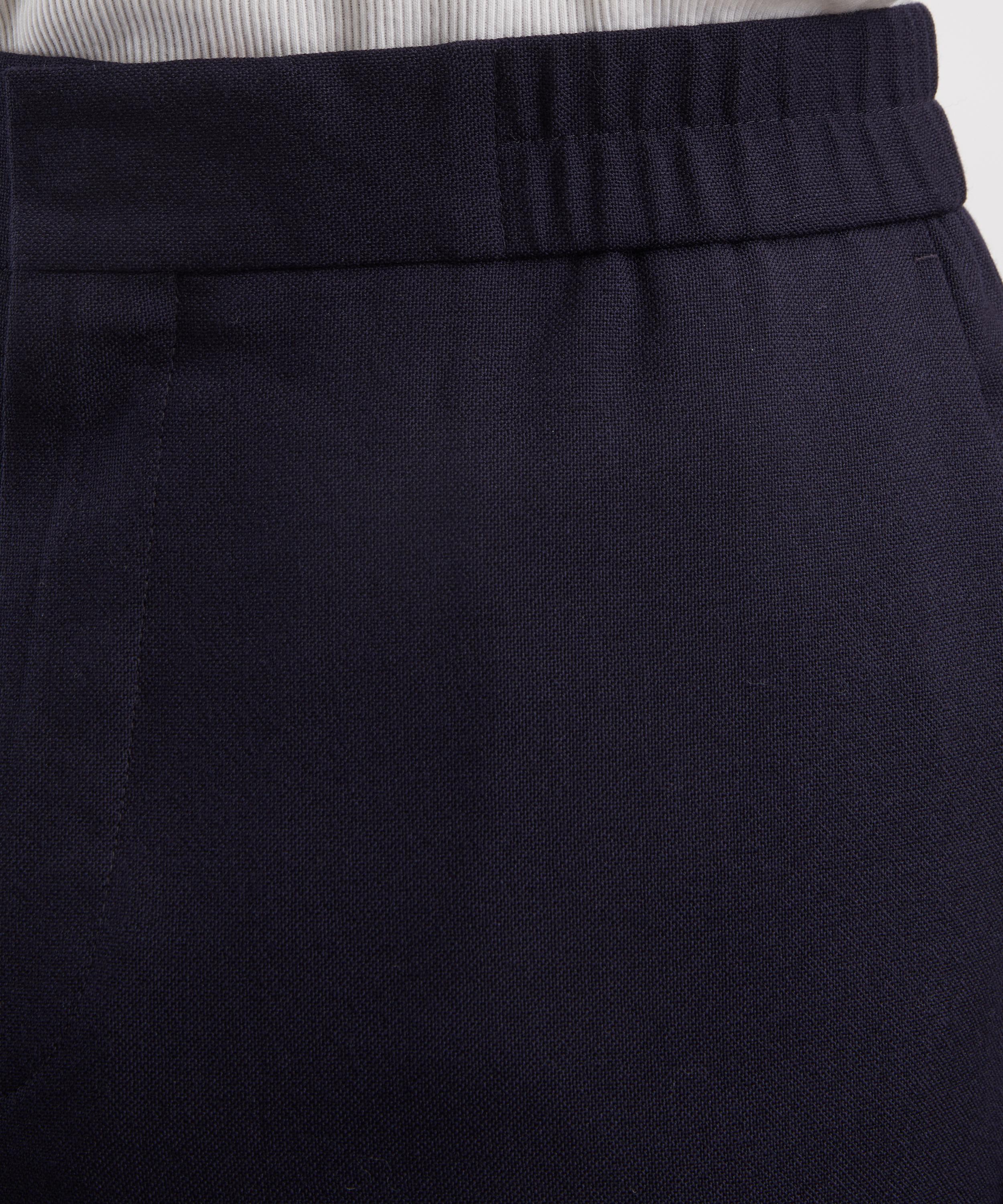Paul Smith - Navy Wool Elasticated-Waist Trousers image number 4