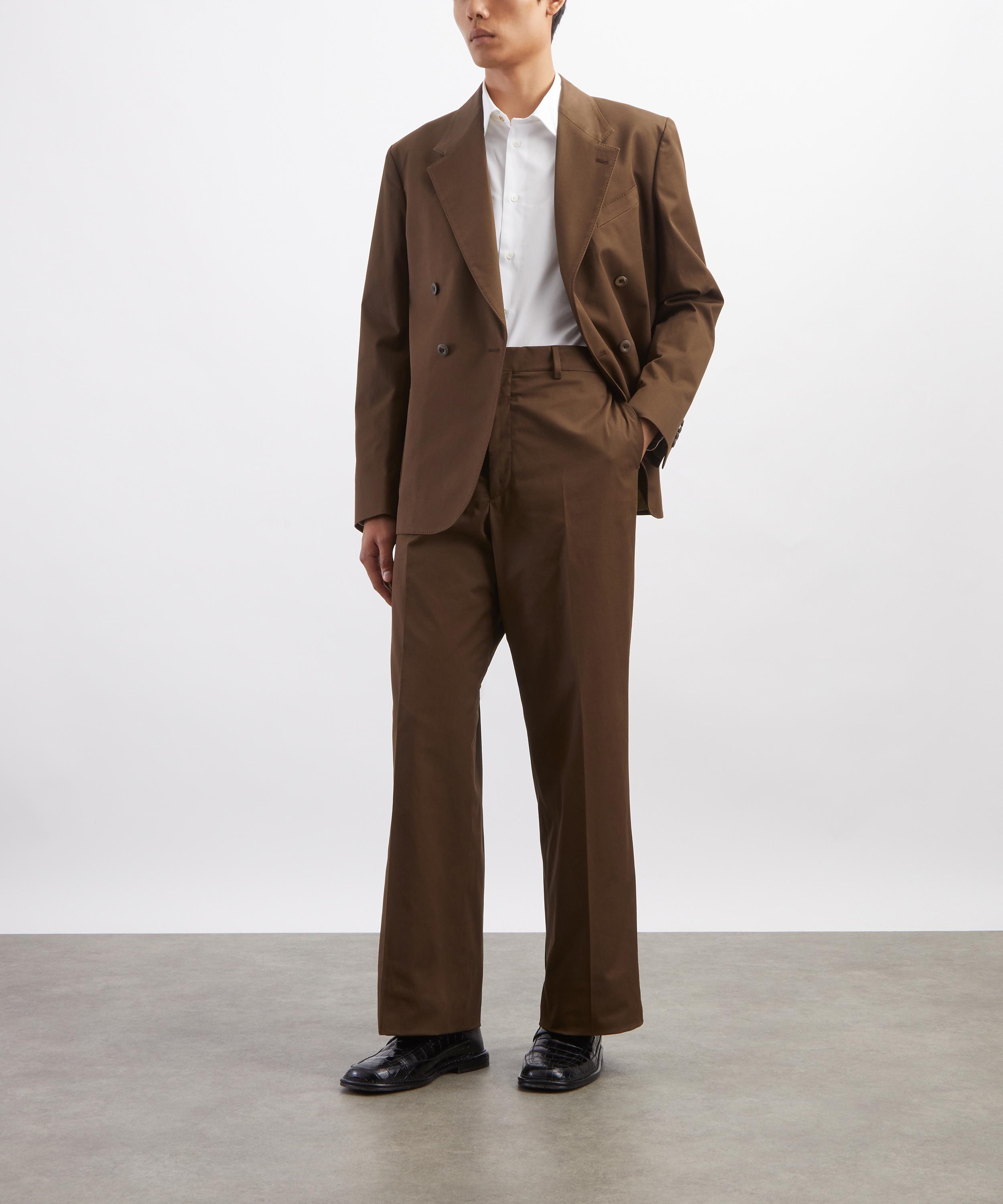 Paul Smith - Brown Cotton Twill Double-Breasted Suit image number 1