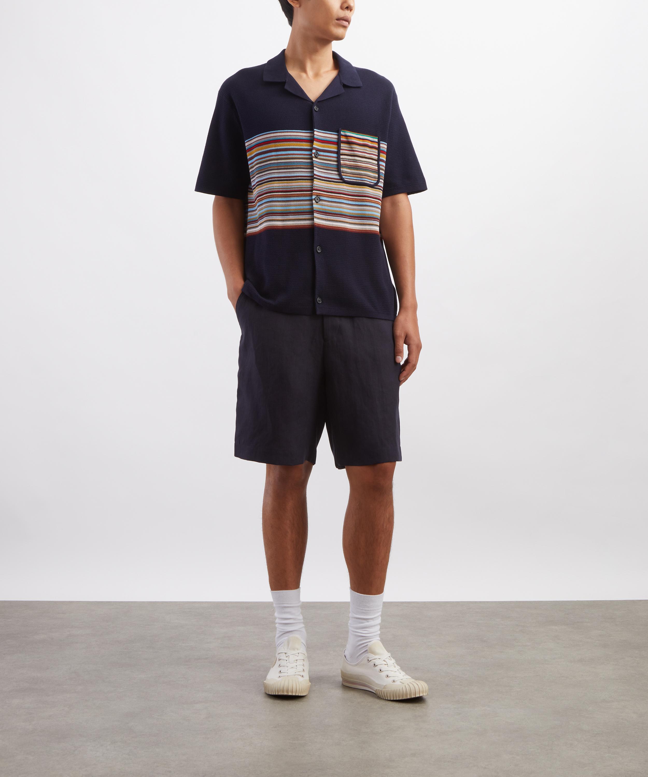 Paul Smith - Navy Linen Shorts image number 1