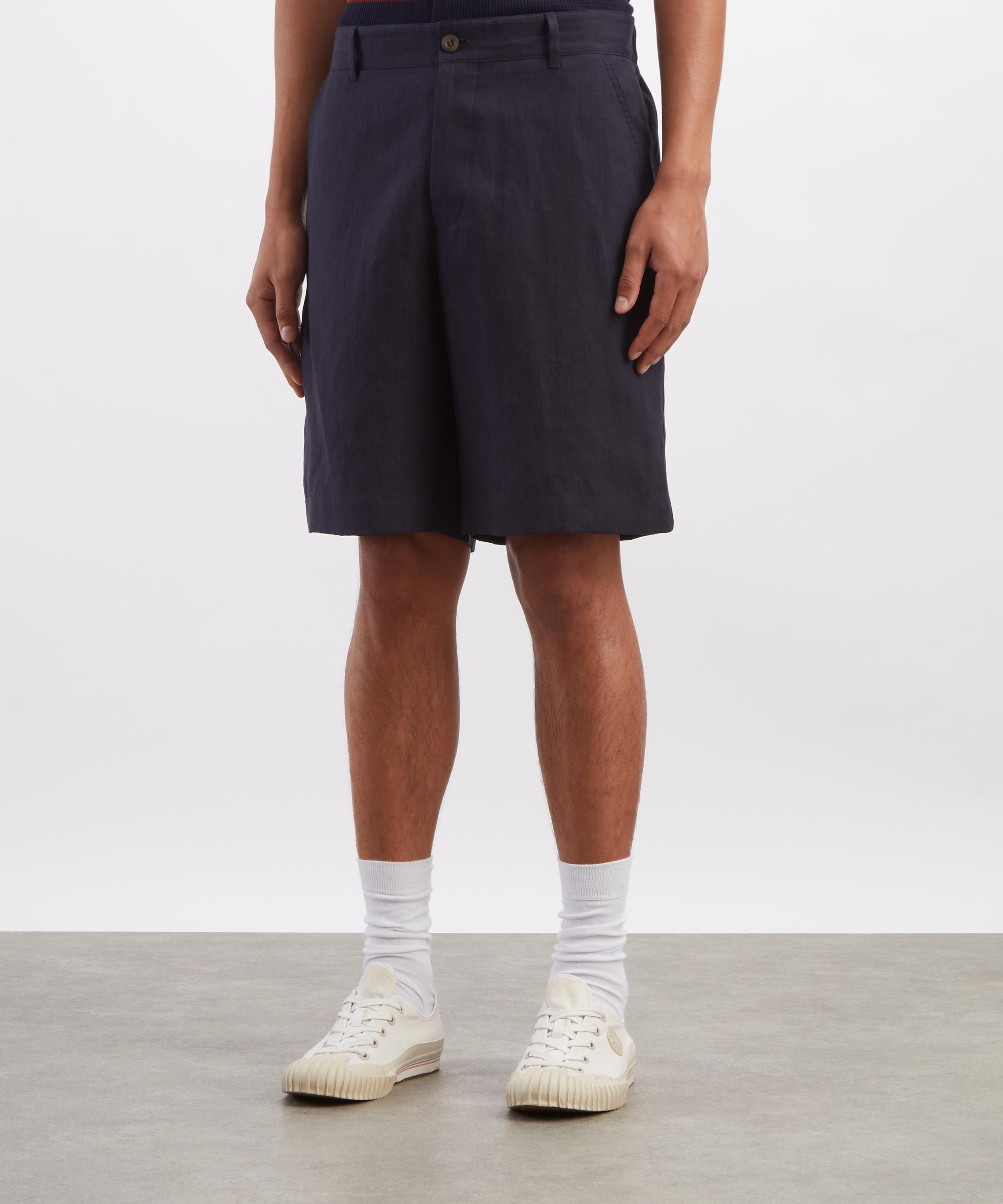 Paul Smith - Navy Linen Shorts image number 2