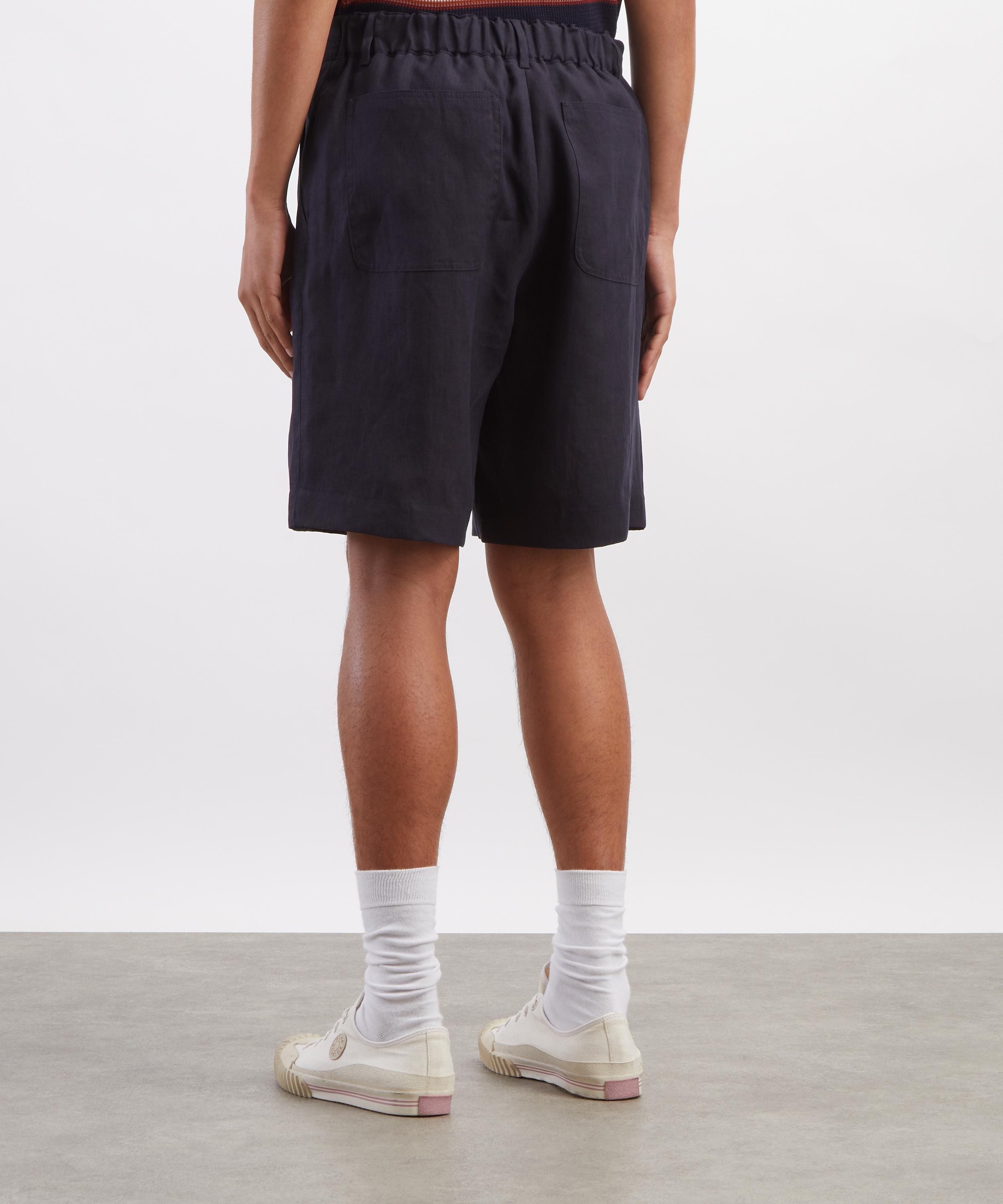 Paul Smith - Navy Linen Shorts image number 3