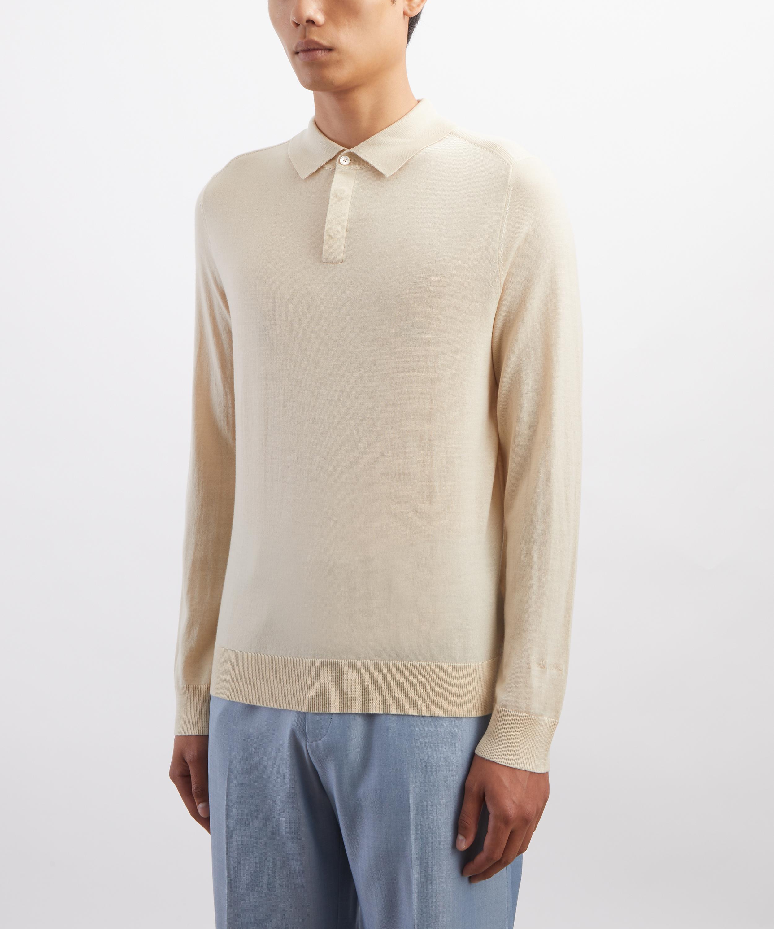 Paul Smith - Beige Merino Wool Knitted Polo&nbsp; image number 2