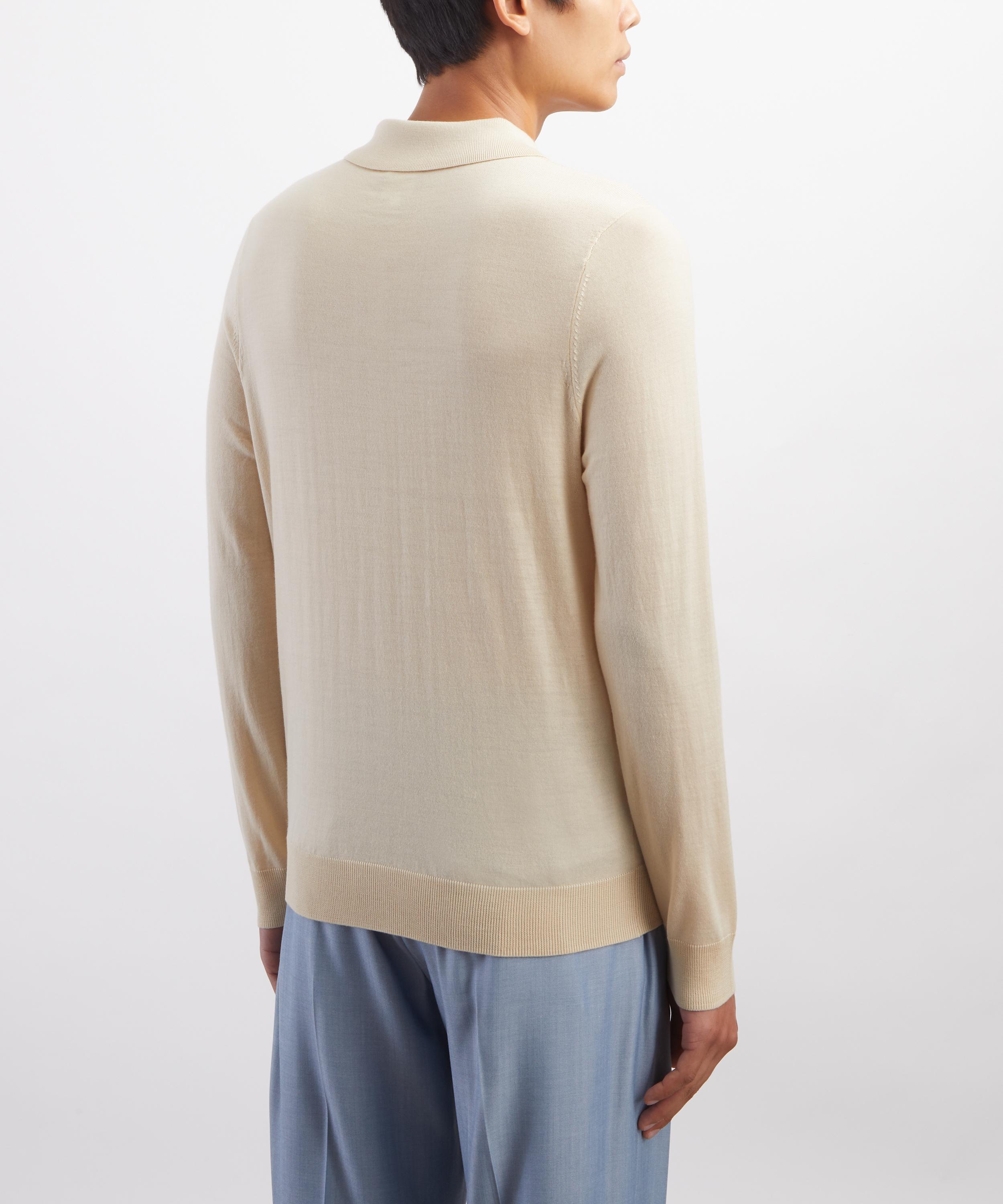 Paul Smith - Beige Merino Wool Knitted Polo&nbsp; image number 3