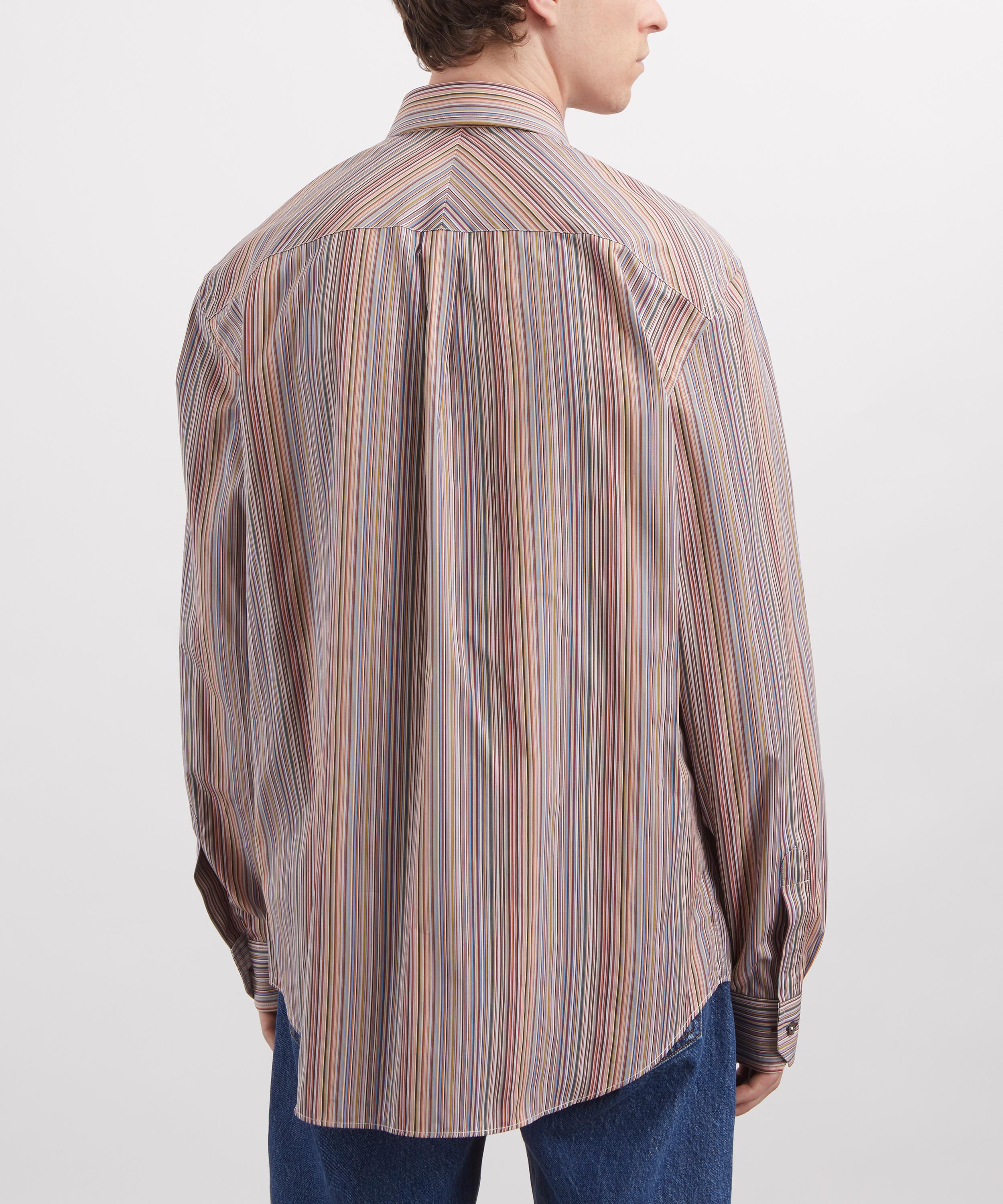 Paul Smith - Signature Stripe Regular-Fit Cotton Shirt image number 3