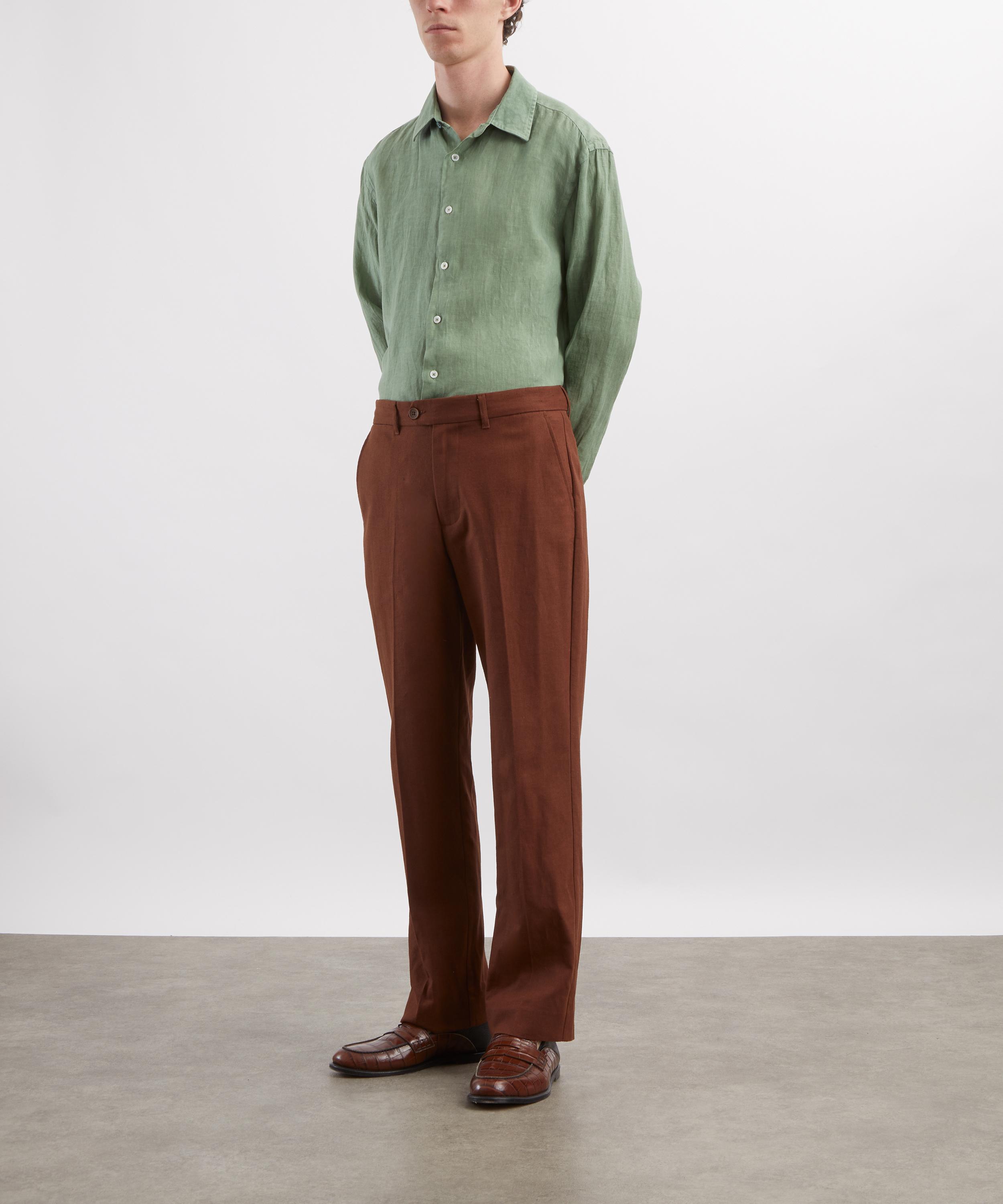 Paul Smith - Green Linen Shirt image number 1