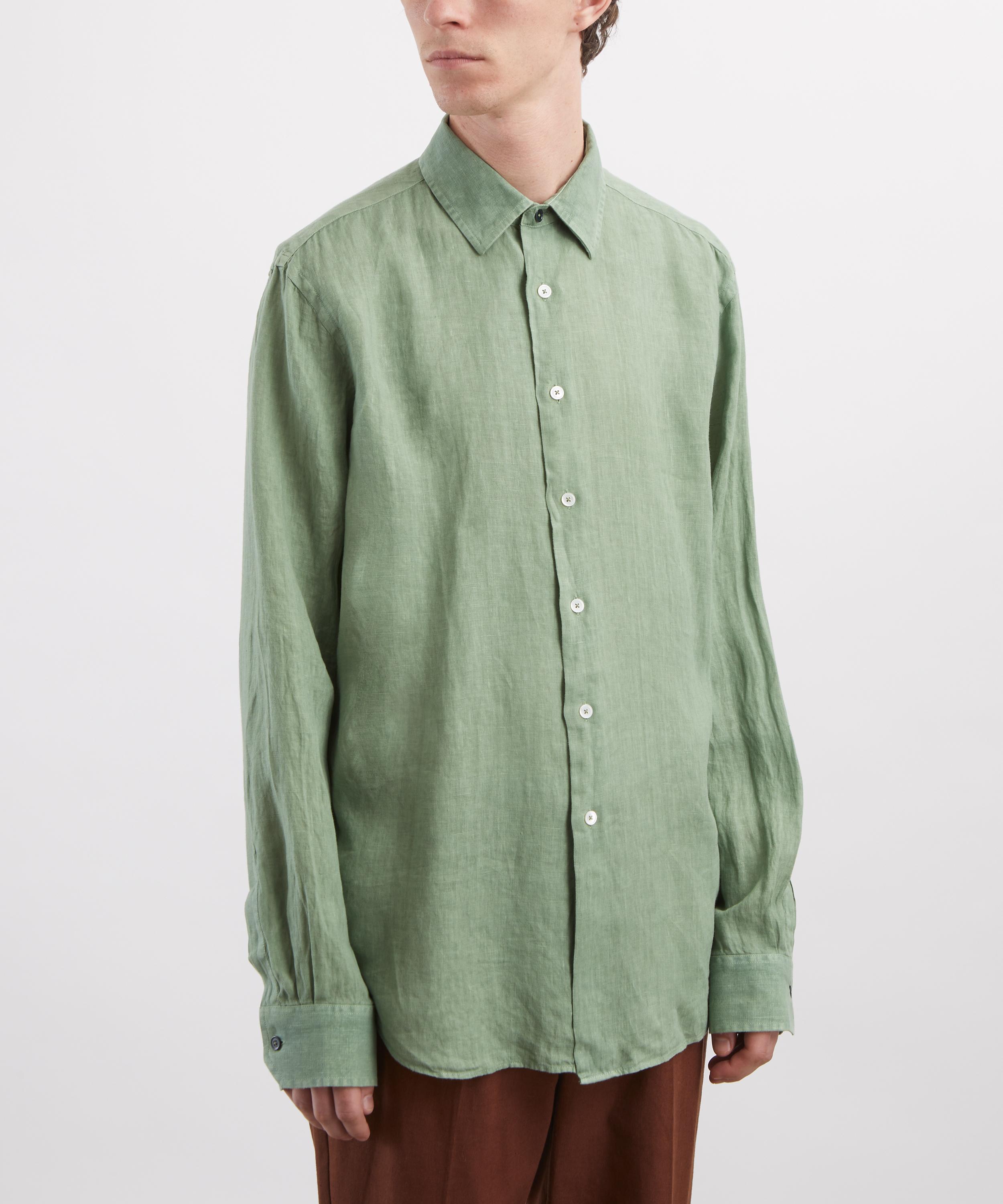 Paul Smith - Green Linen Shirt image number 2