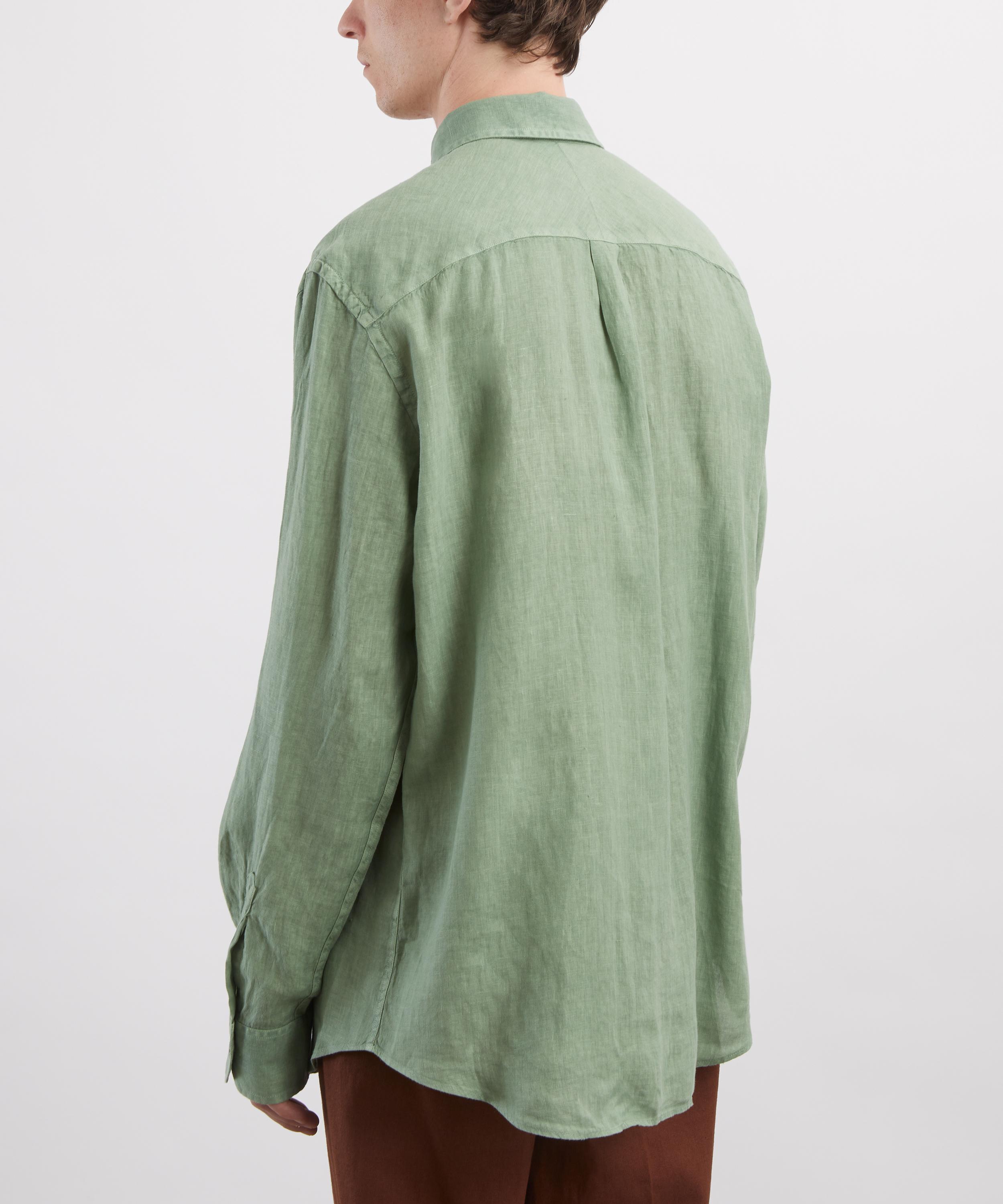Paul Smith - Green Linen Shirt image number 3