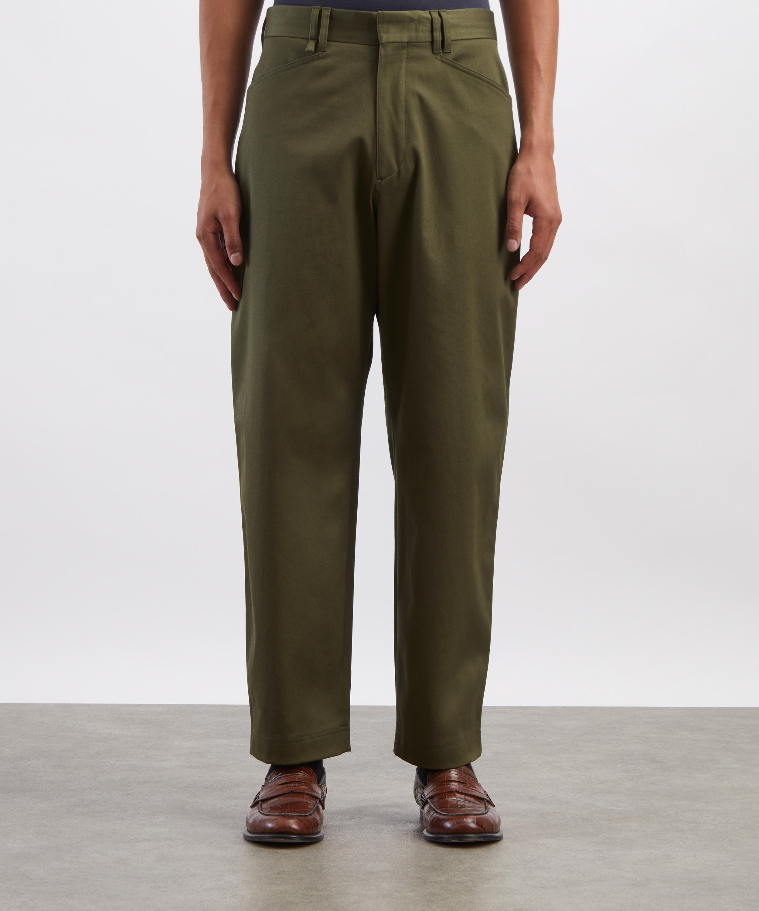 Paul Smith - Khaki Relaxed-Fit Stretch-Cotton Chino Trousers image number 2