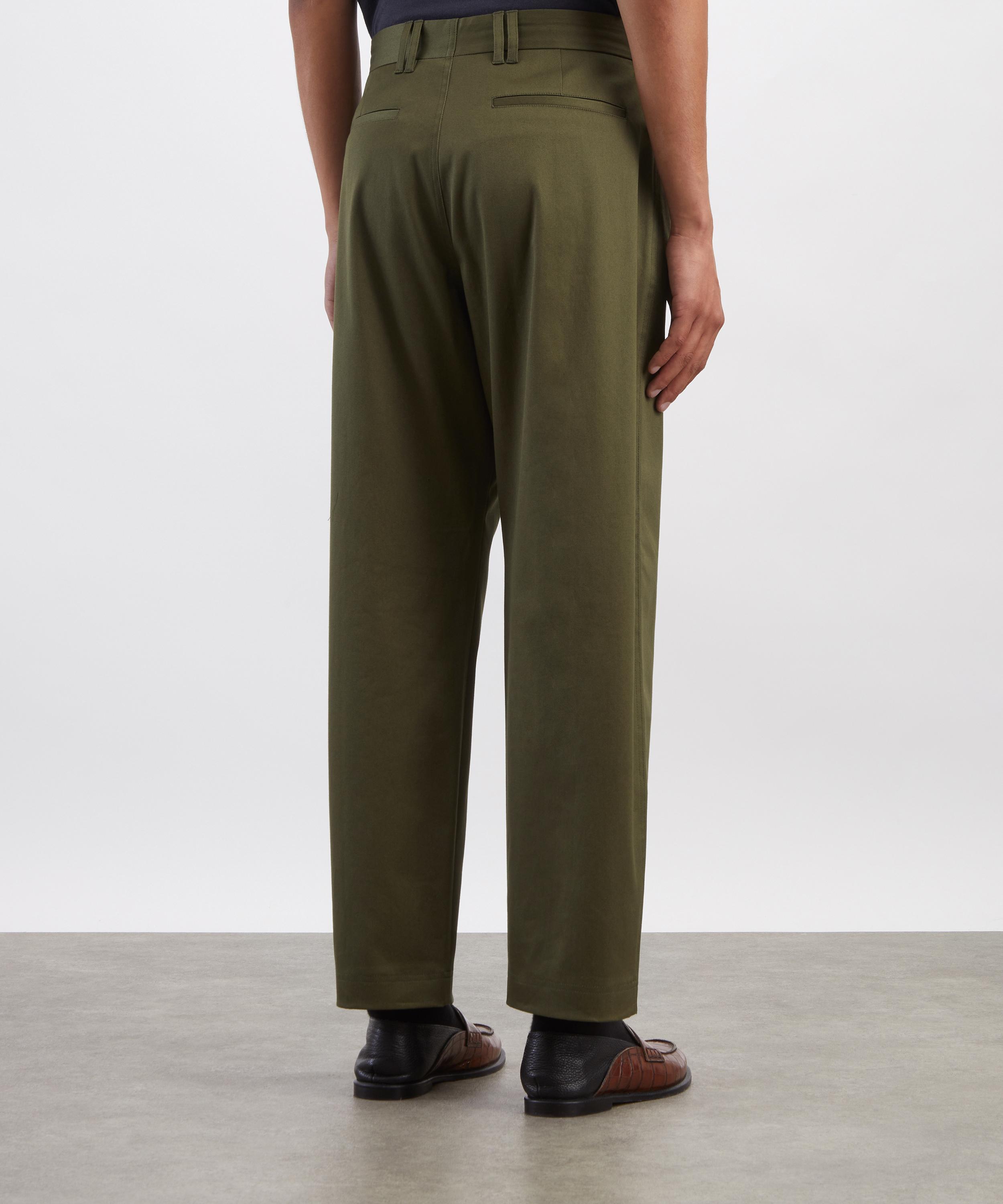 Paul Smith - Khaki Relaxed-Fit Stretch-Cotton Chino Trousers image number 3