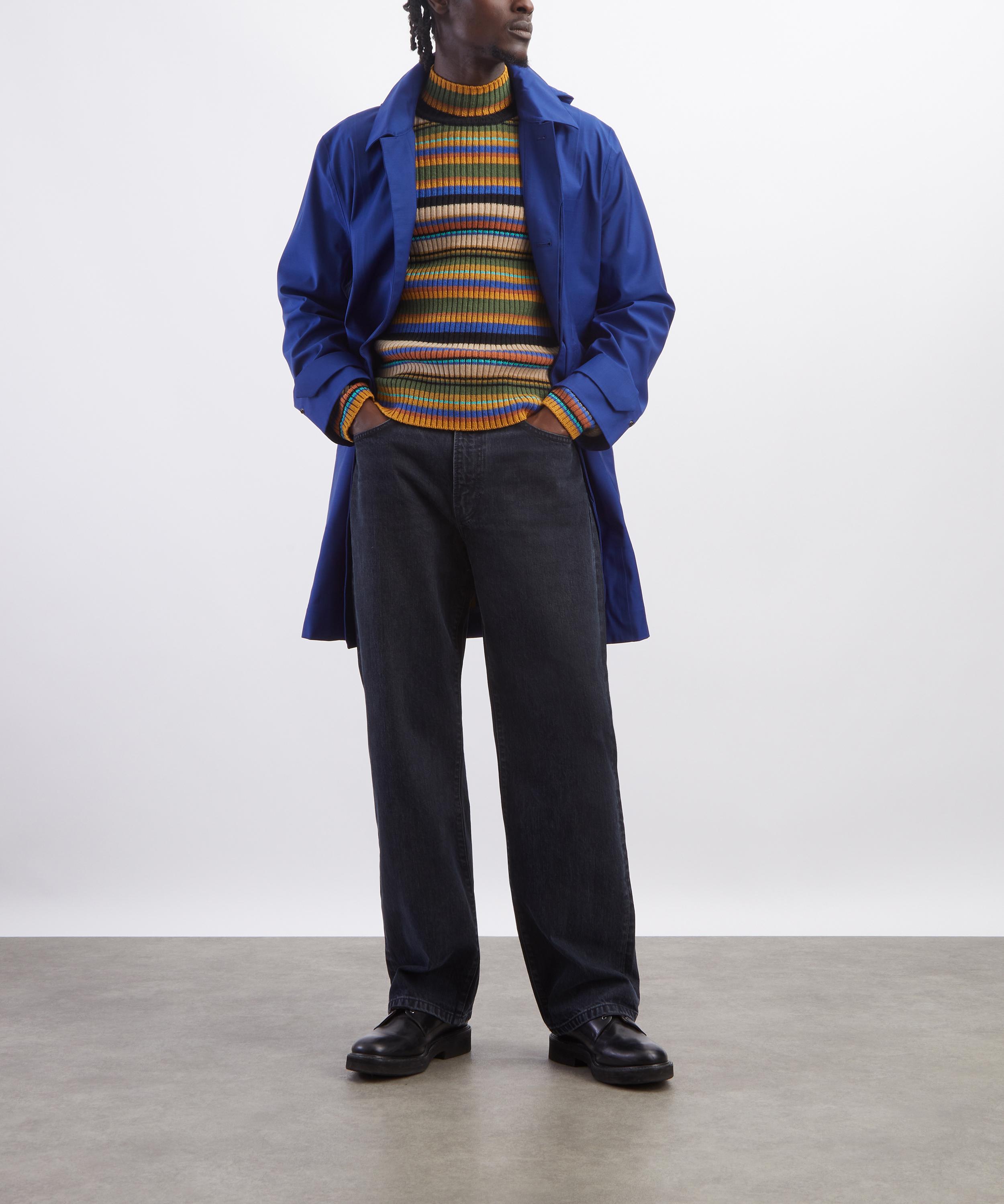 Paul Smith - Cobalt Blue Storm System Hooded Three-Layer Mac image number 1
