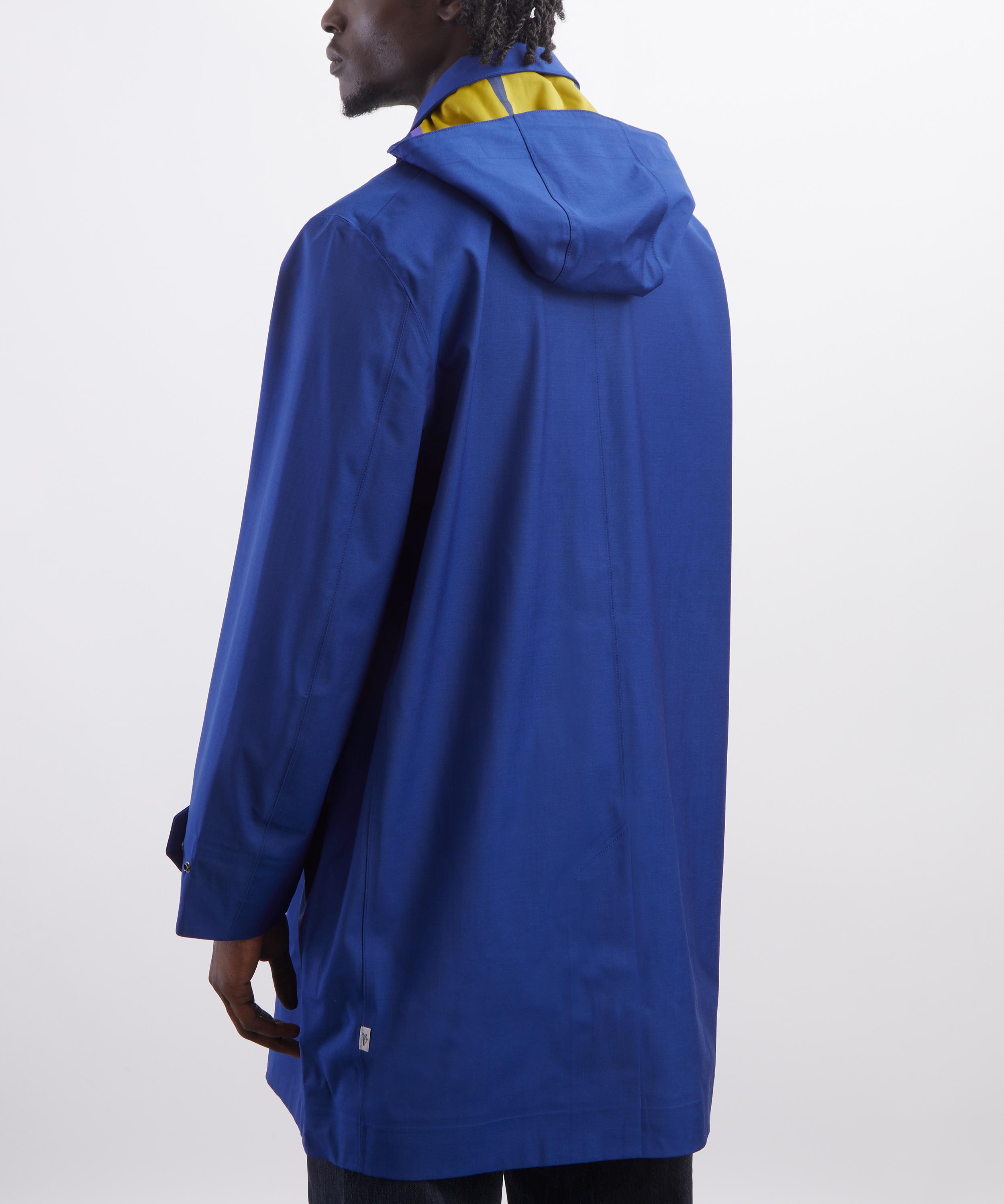 Paul Smith - Cobalt Blue Storm System Hooded Three-Layer Mac image number 3