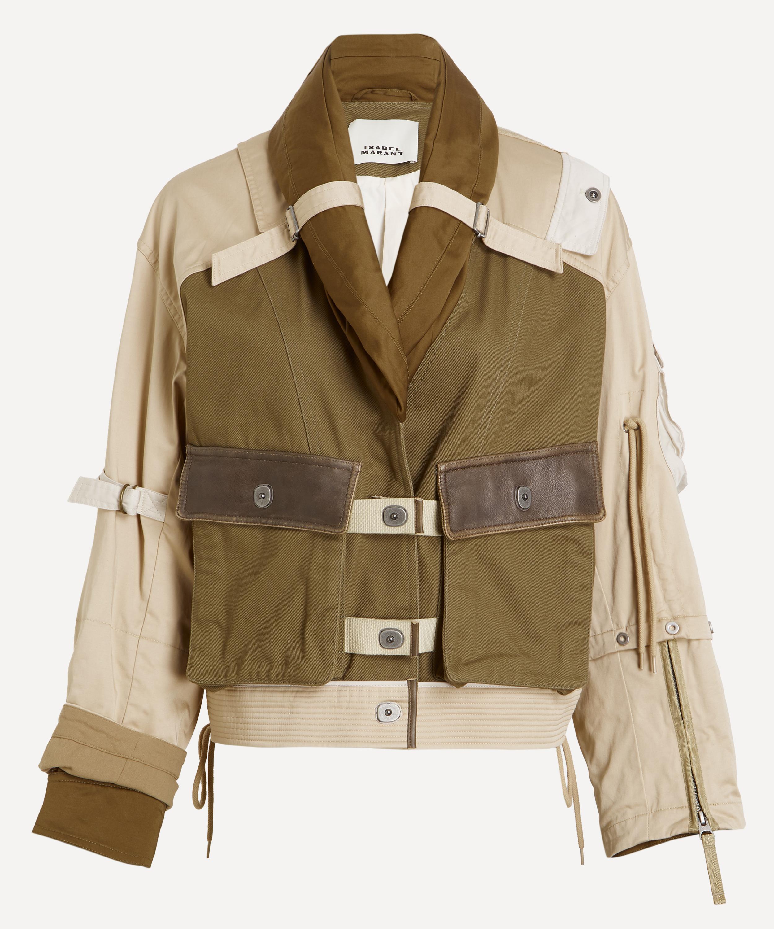 Isabel Marant - Julissa Beige-Khaki Multi-Fabric Jacket
