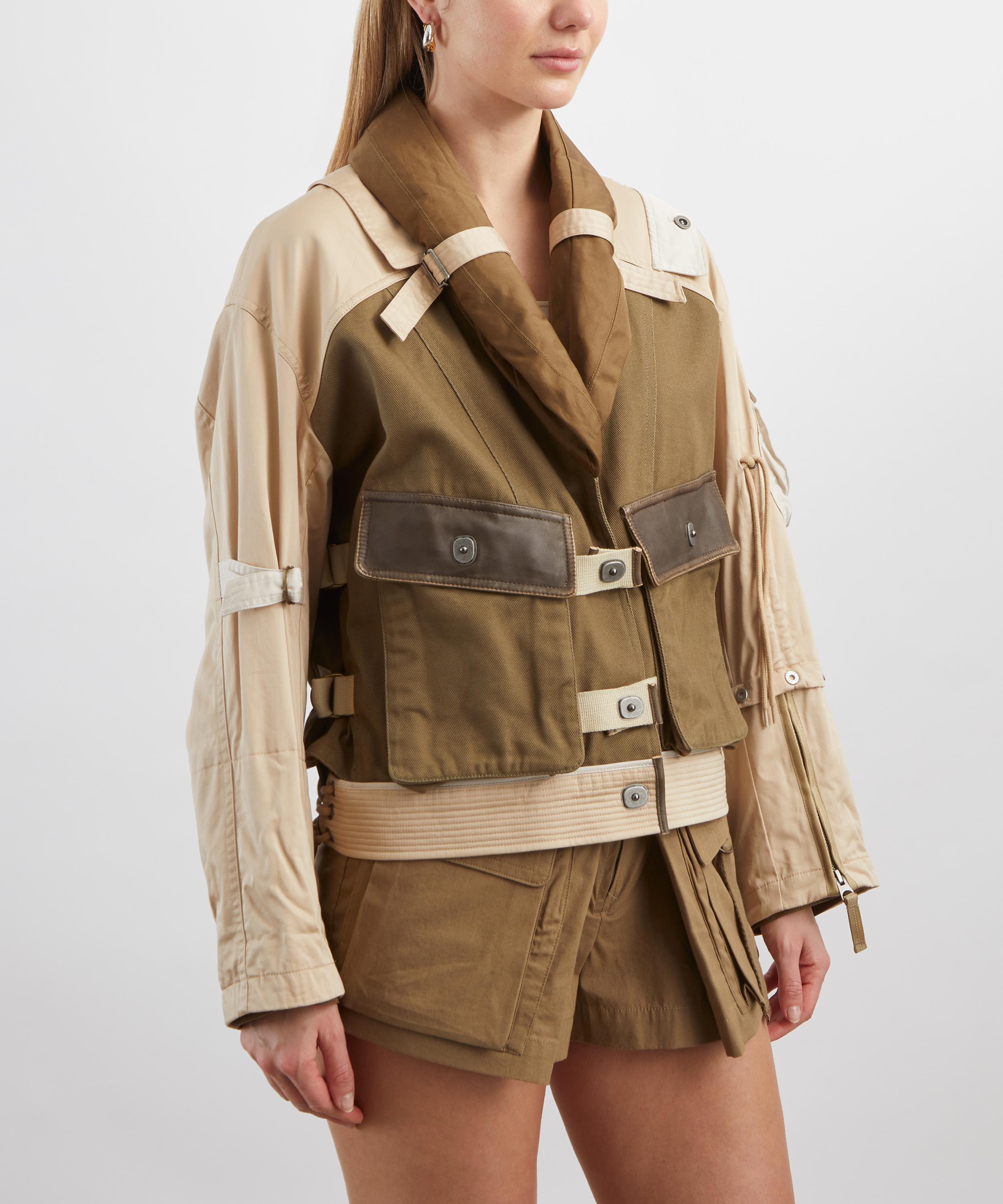 Isabel Marant - Julissa Beige-Khaki Multi-Fabric Jacket image number 2