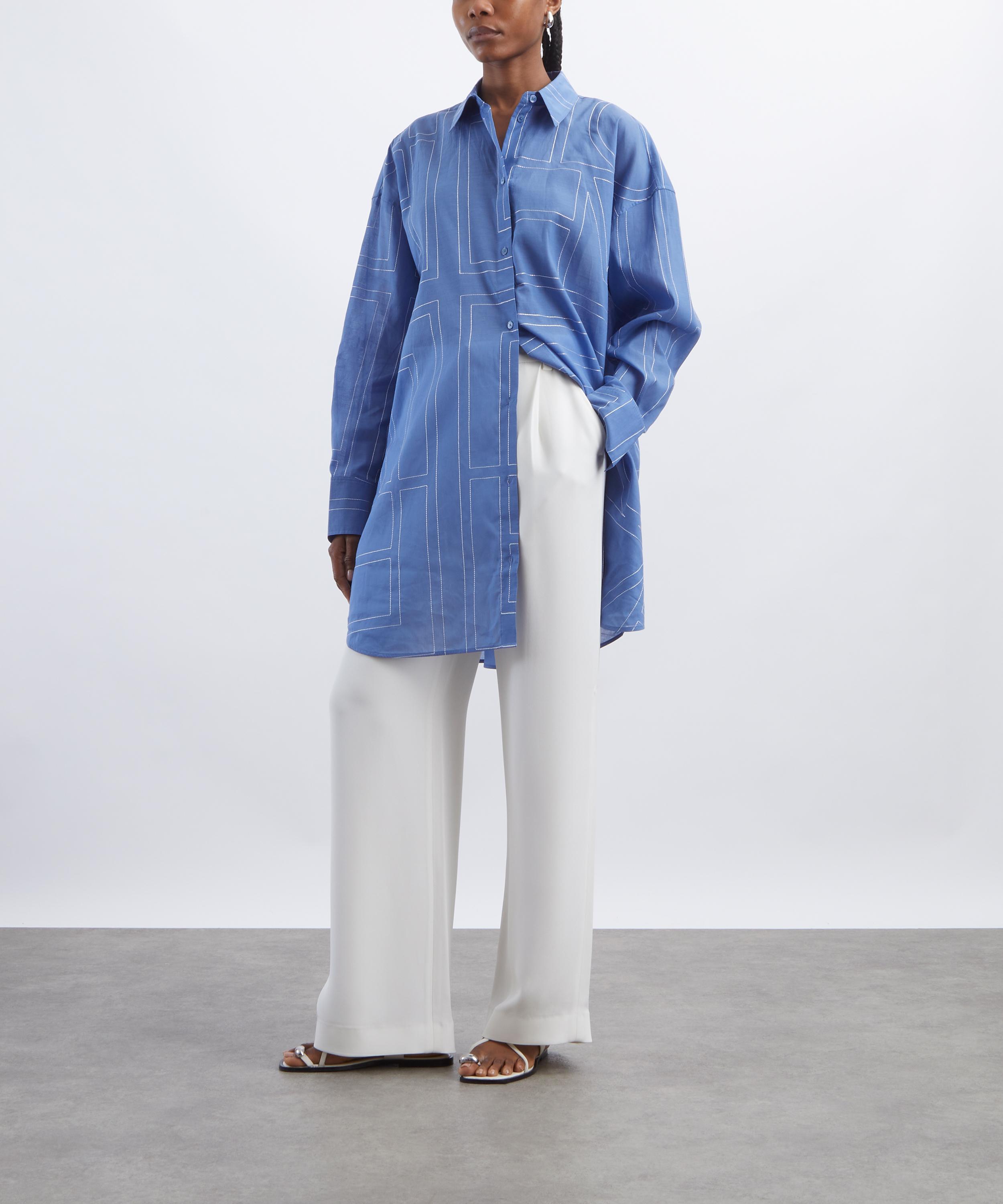 Toteme - Cobalt Long Summer Shirt image number 1