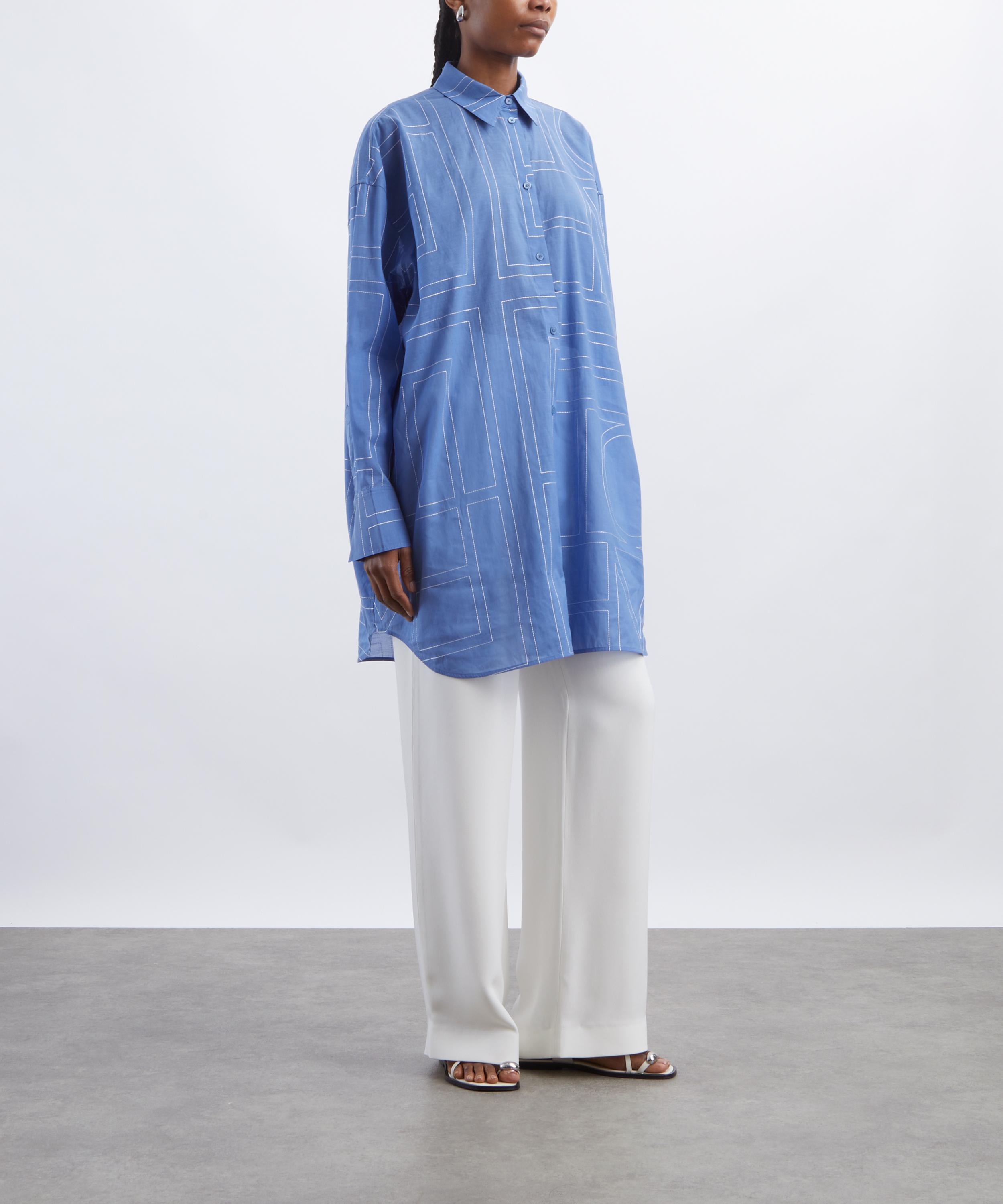 Toteme - Cobalt Long Summer Shirt image number 2