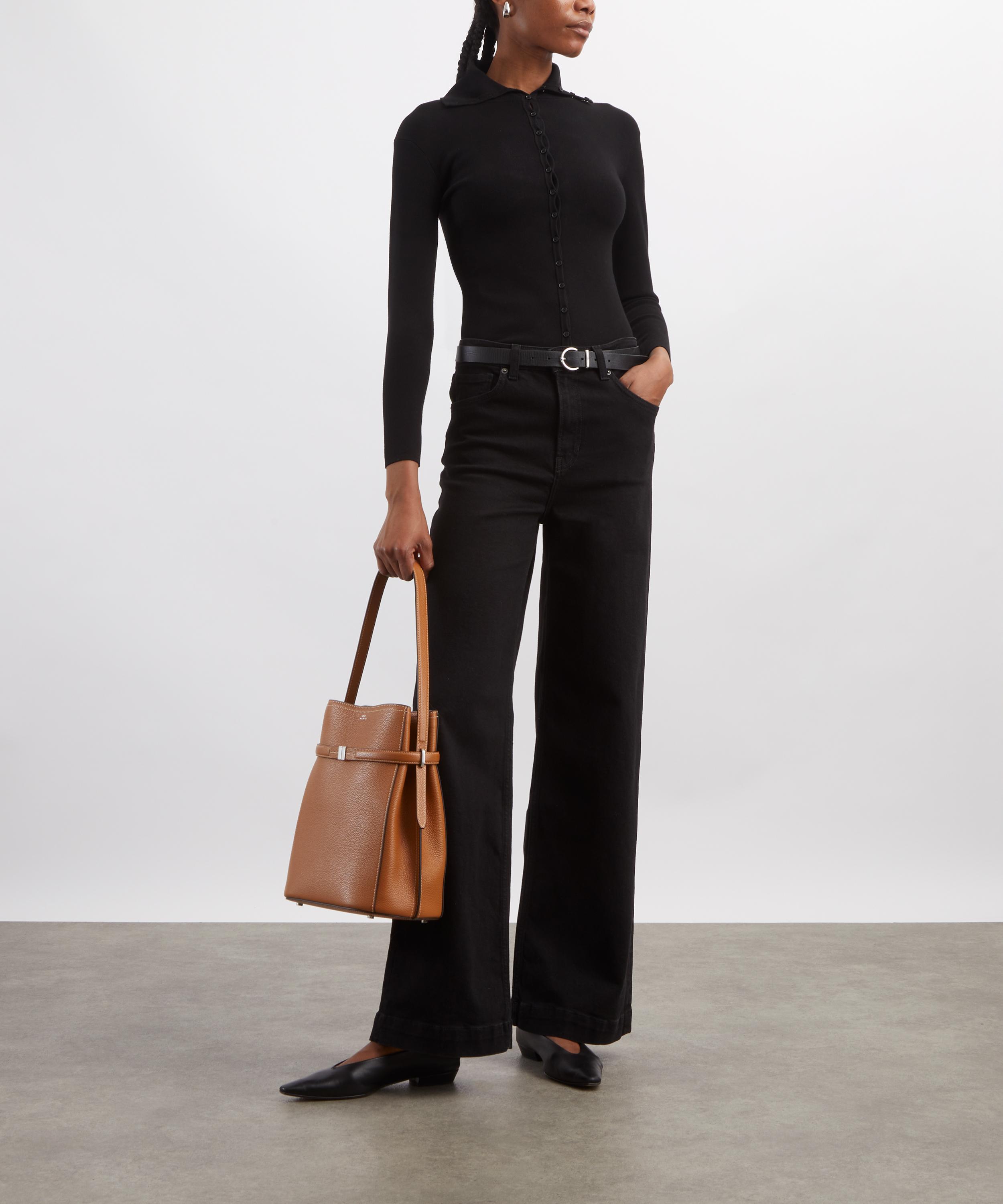 Toteme - Black Fitted Polo Shirt image number 1