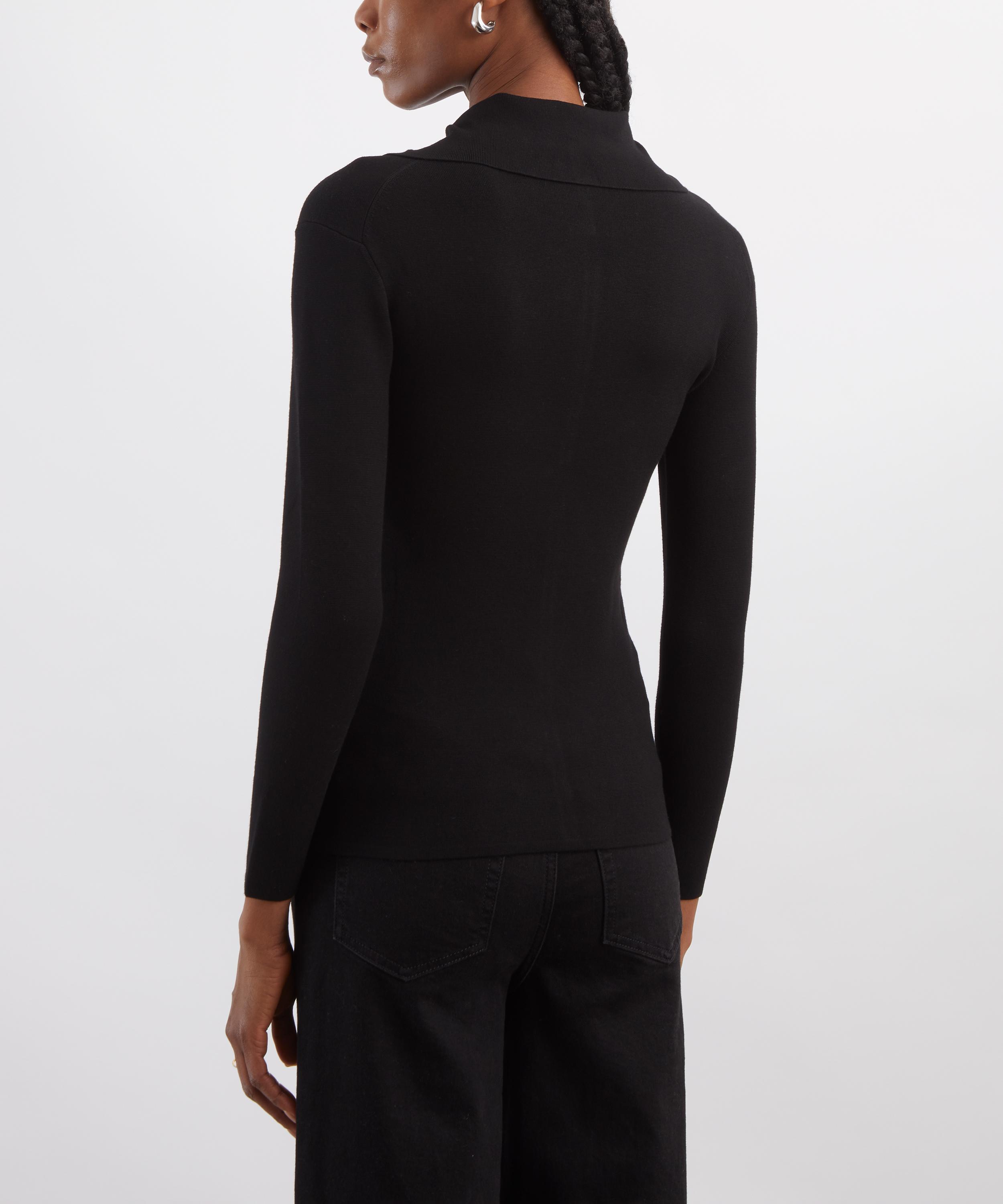 Toteme - Black Fitted Polo Shirt image number 3