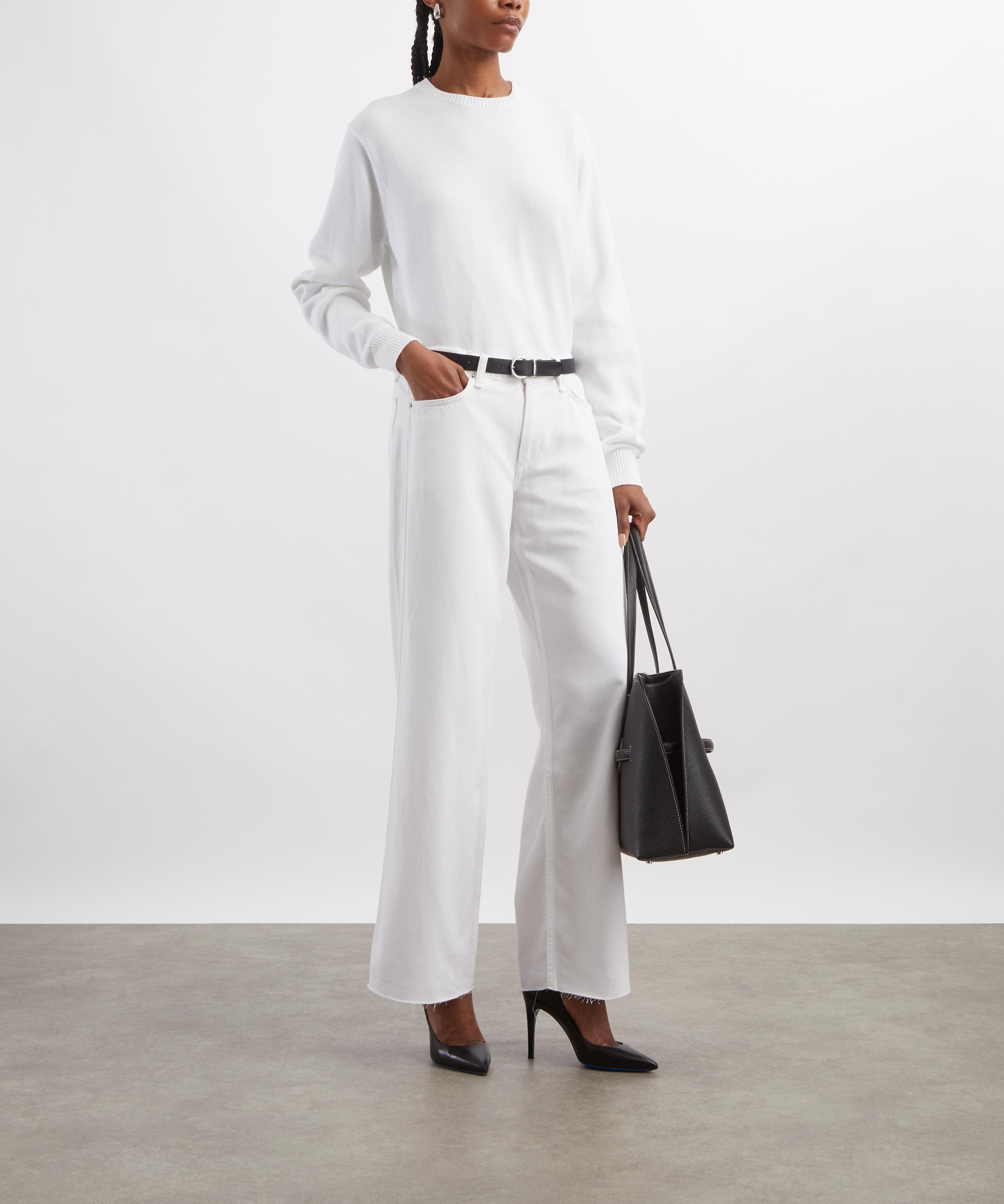 Toteme - White Classic Cotton Crew-Knit Jumper image number 1