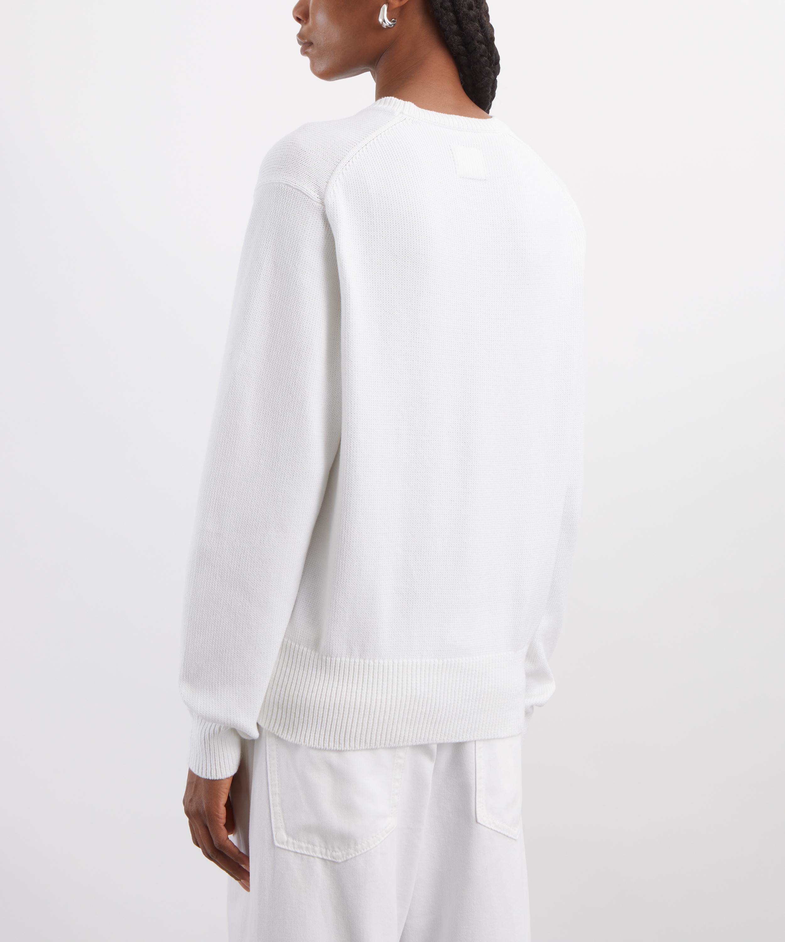 Toteme - White Classic Cotton Crew-Knit Jumper image number 3