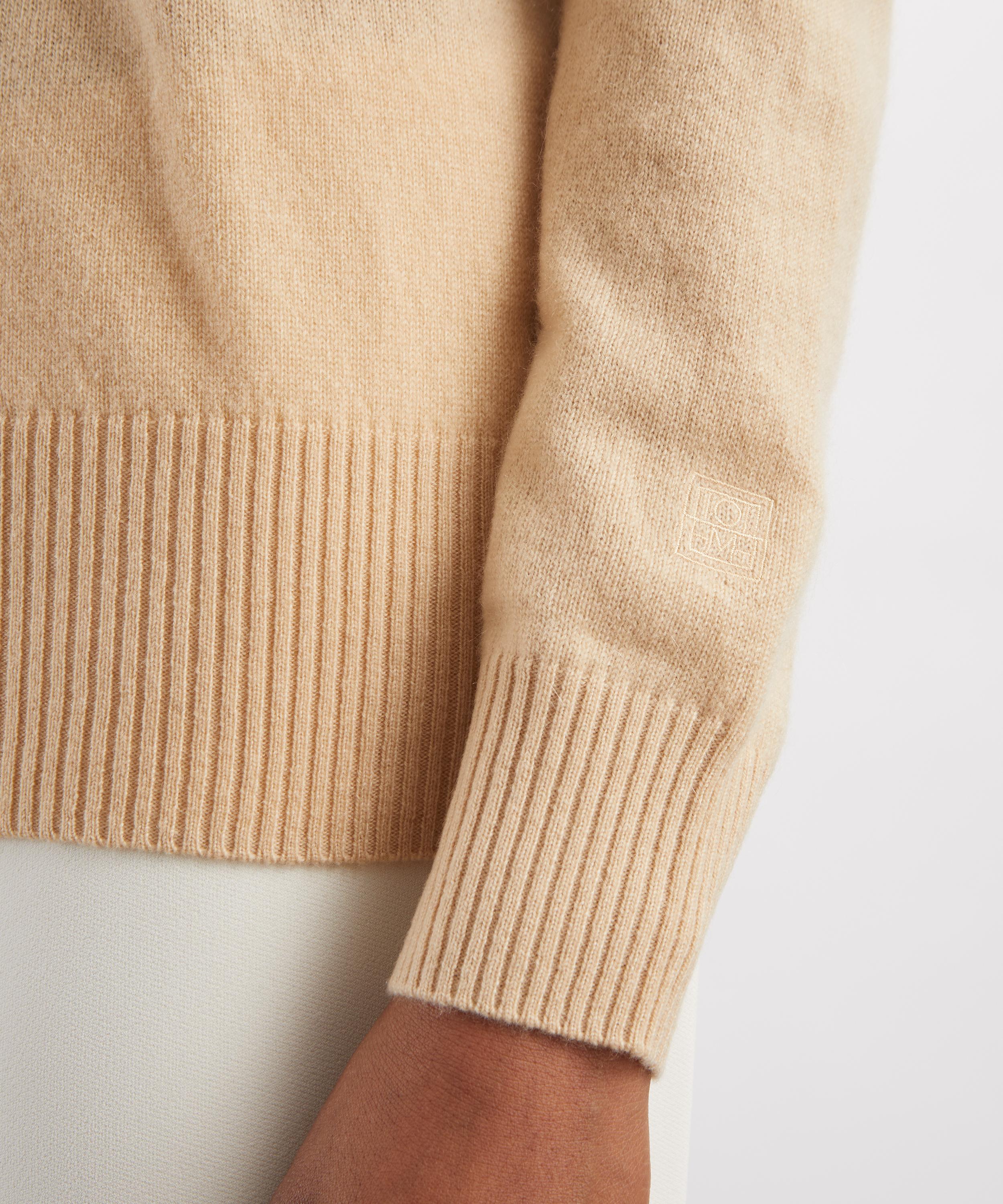 Toteme - Pale Apricot Classic Cashmere Crew-Knit Jumper image number 4
