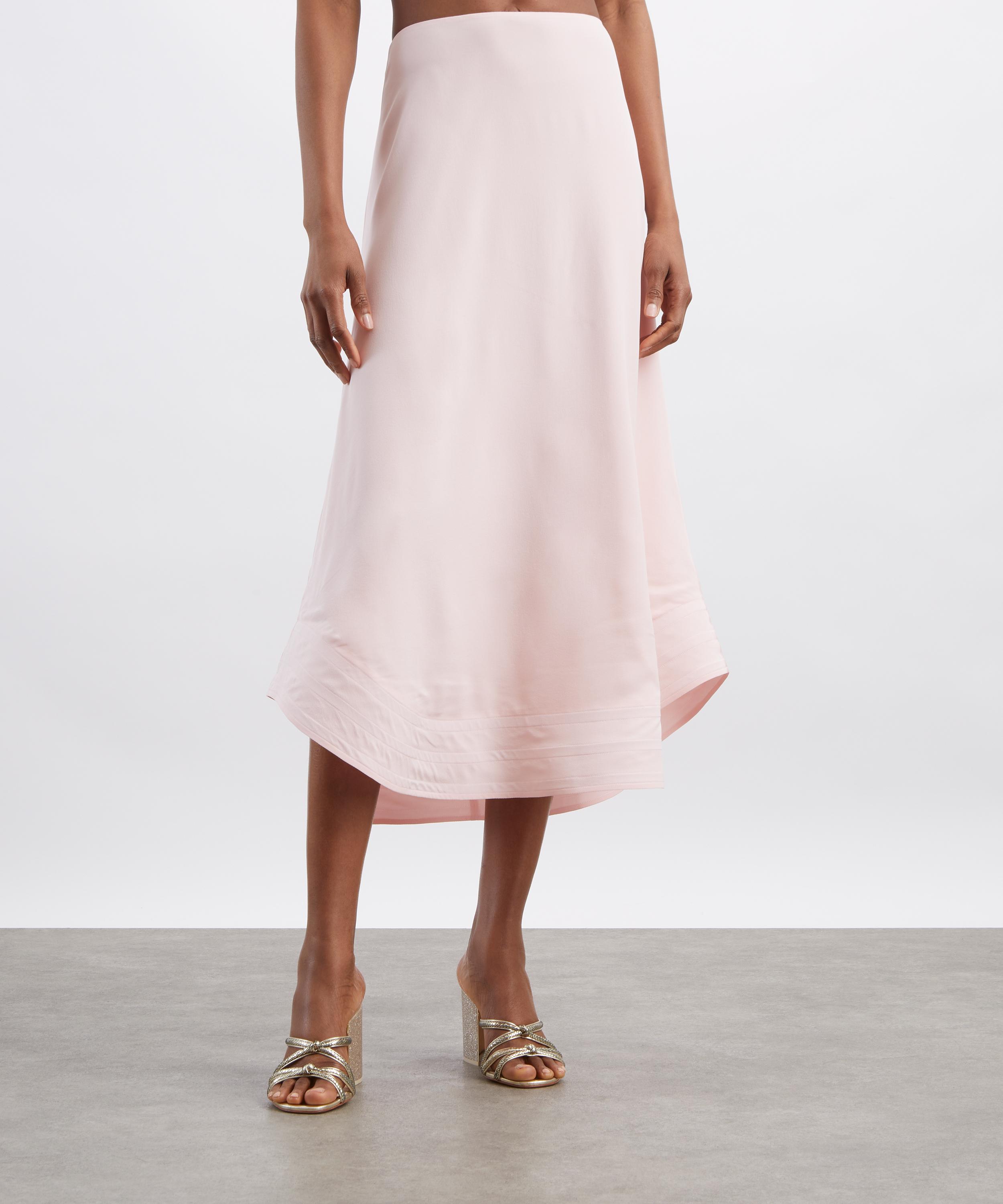 Stella McCartney - Ballet Pink Silk Midi Skirt image number 2