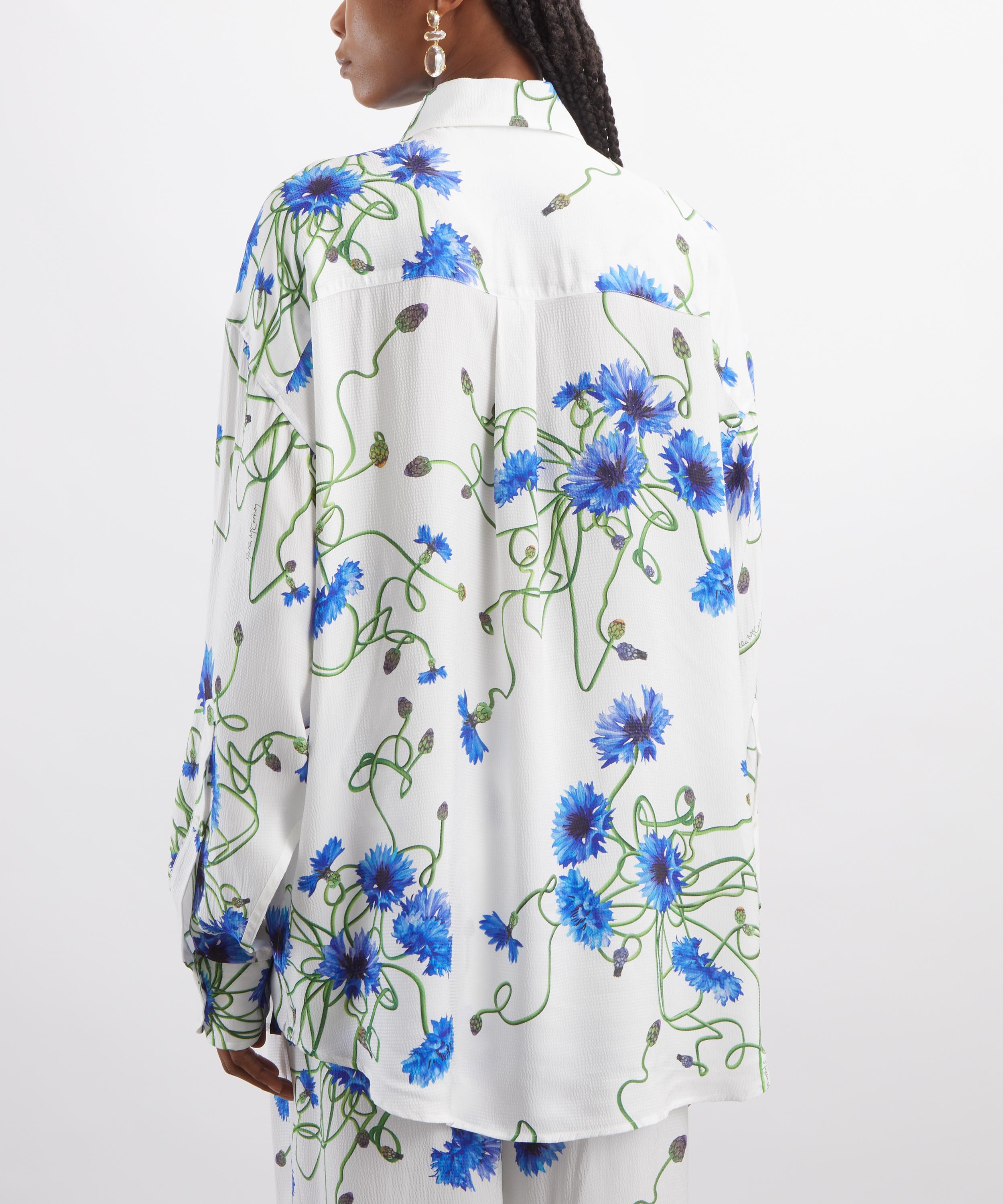 Stella McCartney - Floral Print Hammered Crepe Overshirt image number 3