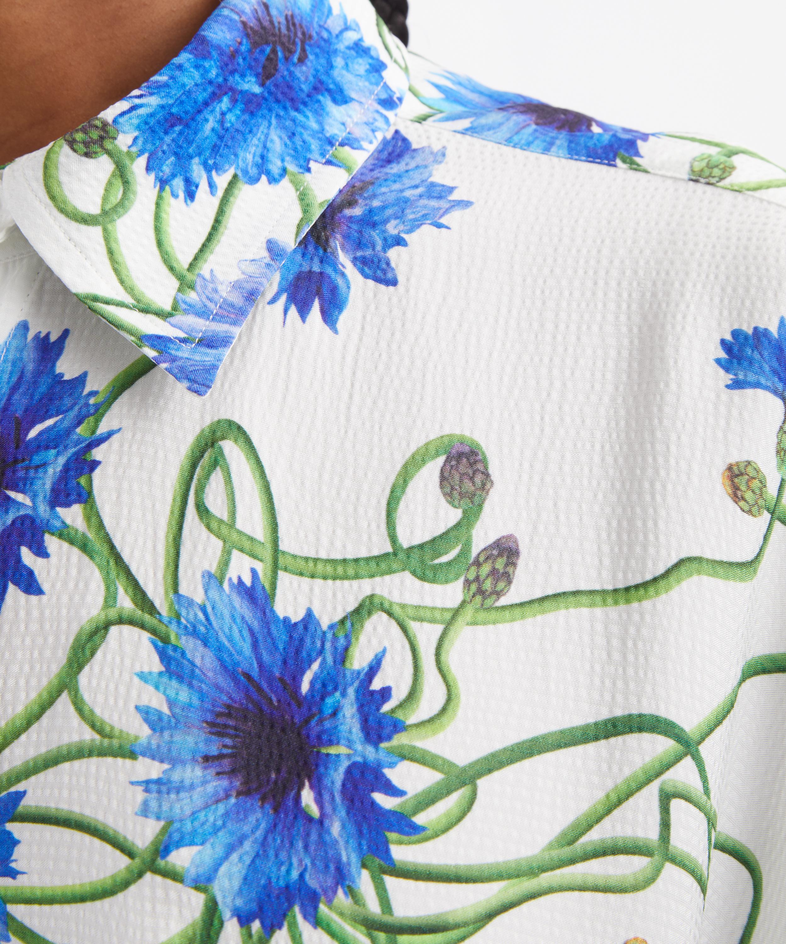 Stella McCartney - Floral Print Hammered Crepe Overshirt image number 4
