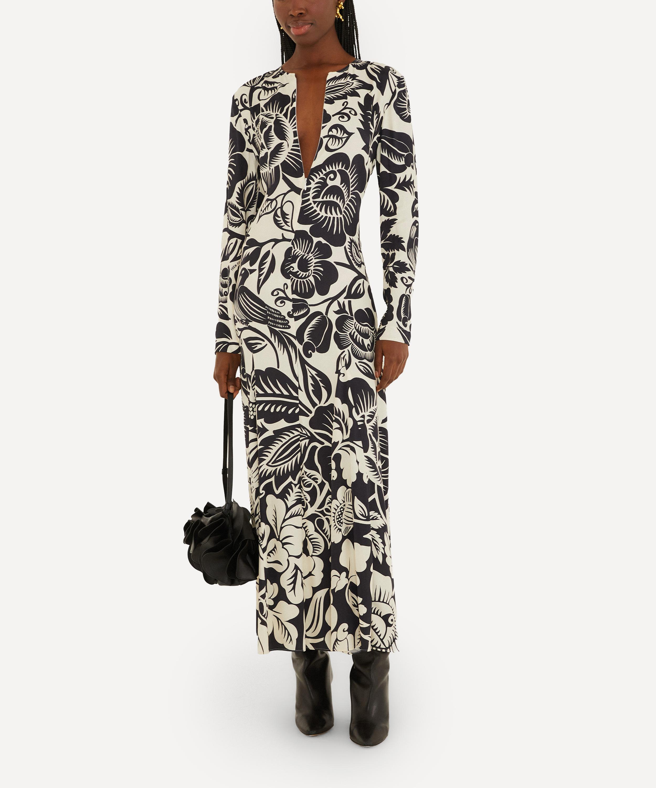 FARM Rio - Off-White Cashews and Birds Maxi-Dress