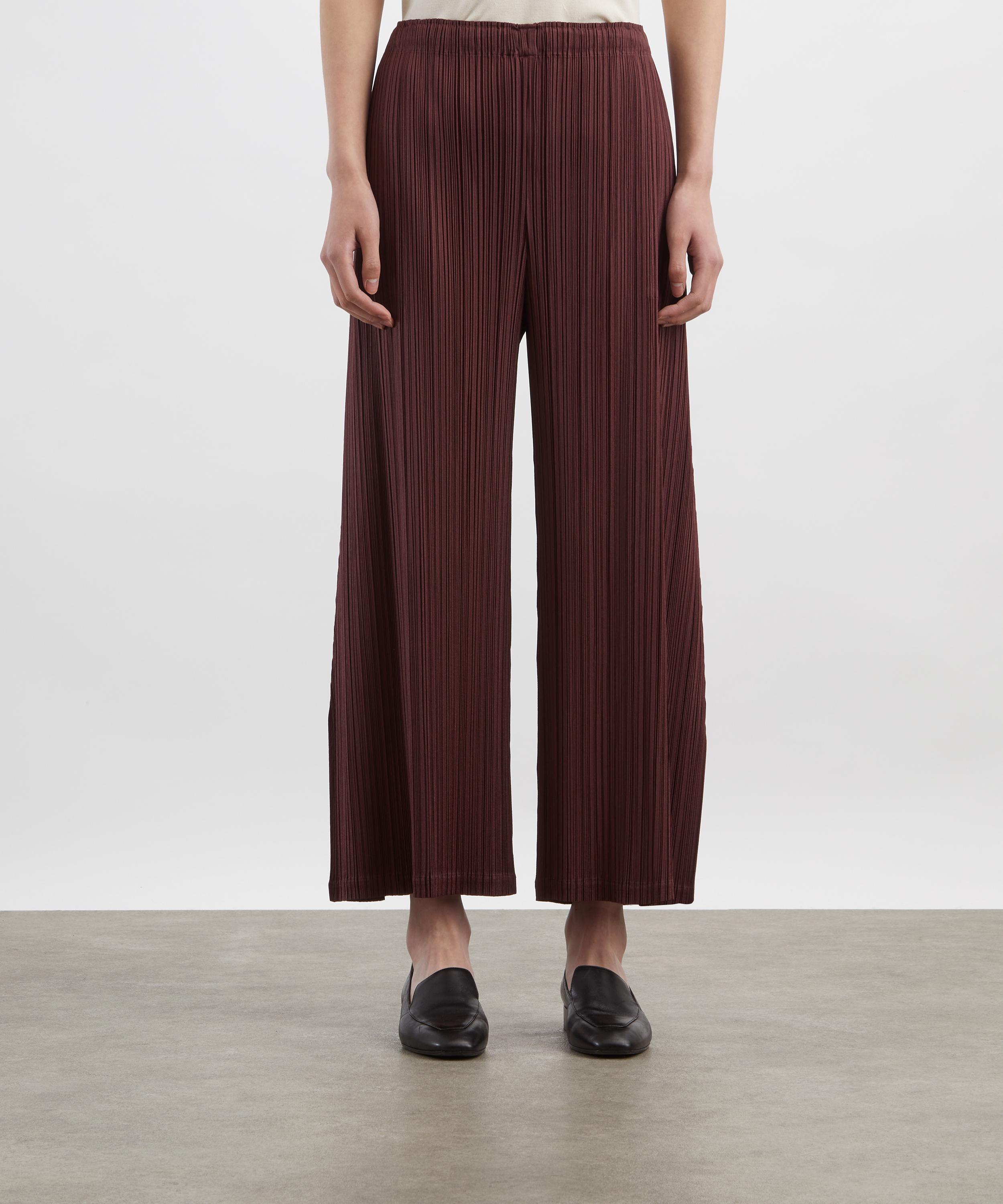 Pleats Please Issey Miyake - MONTHLY COLOURS: JANUARY Pleated Wide-Leg Trousers image number 2