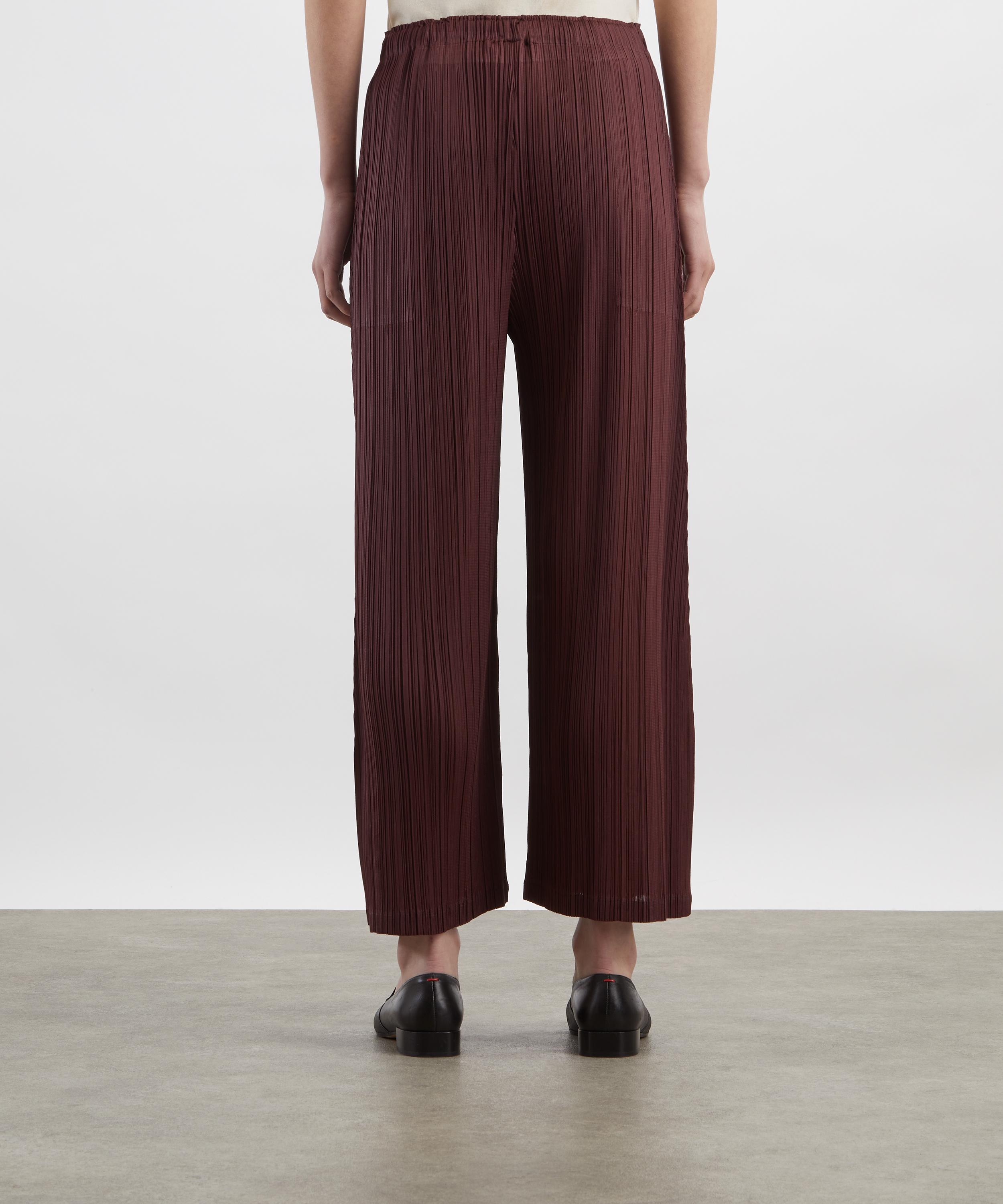 Pleats Please Issey Miyake - MONTHLY COLOURS: JANUARY Pleated Wide-Leg Trousers image number 3