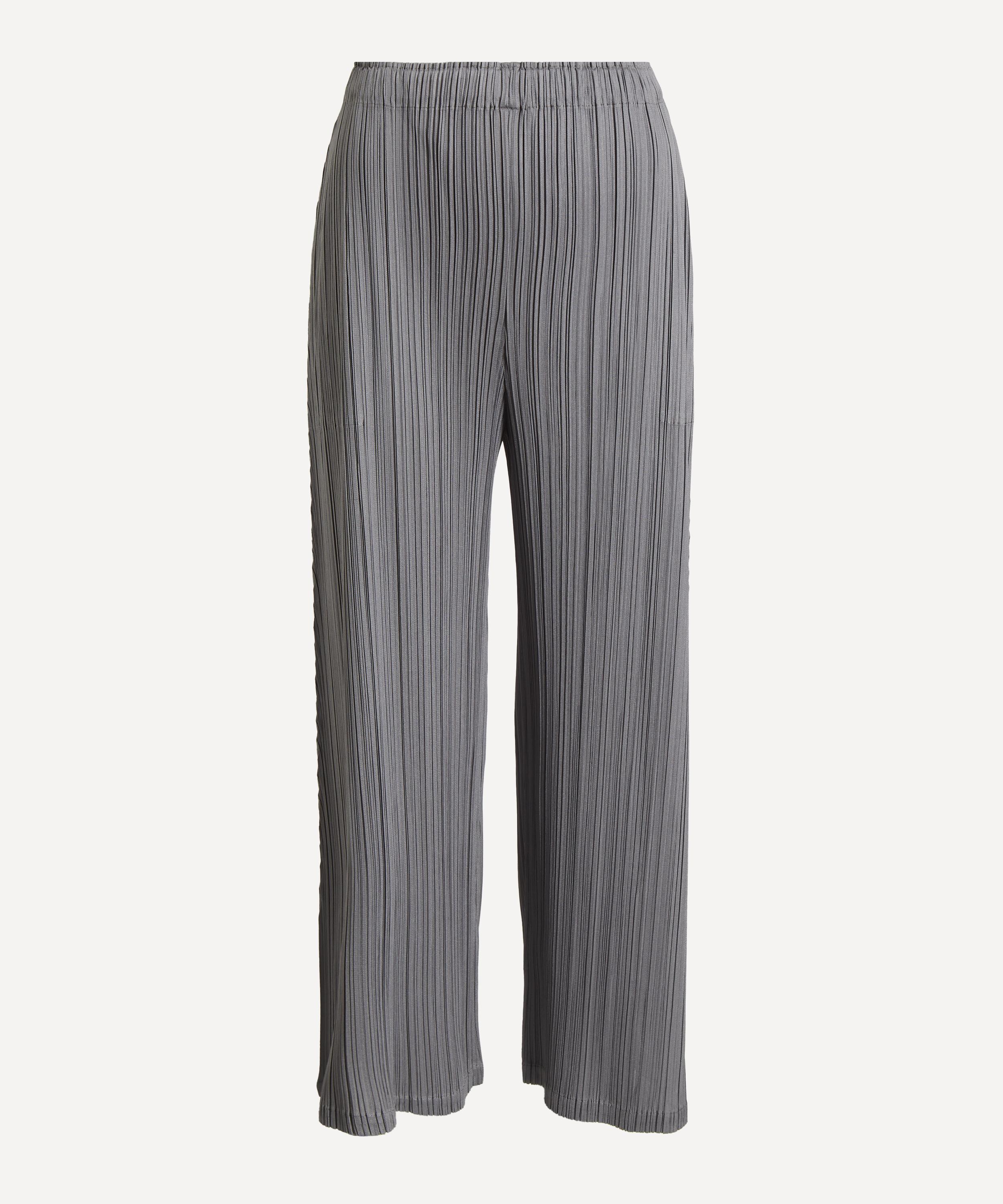 Pleats Please Issey Miyake - MONTHLY COLOURS: JANUARY Pleated Wide-Leg Trousers