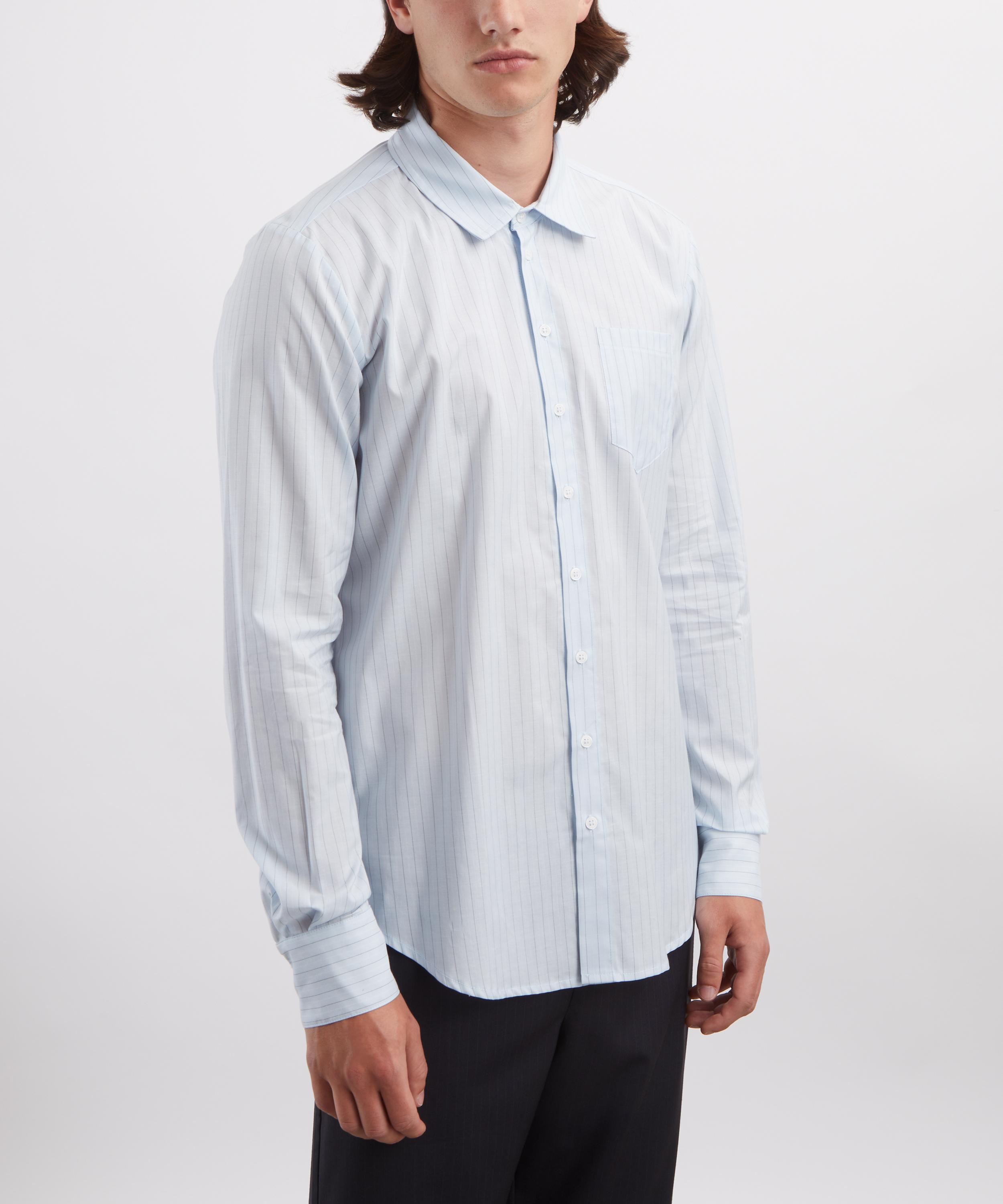 Paloma Wool - Finita Blue Pinstripe Cotton-Silk Shirt image number 2