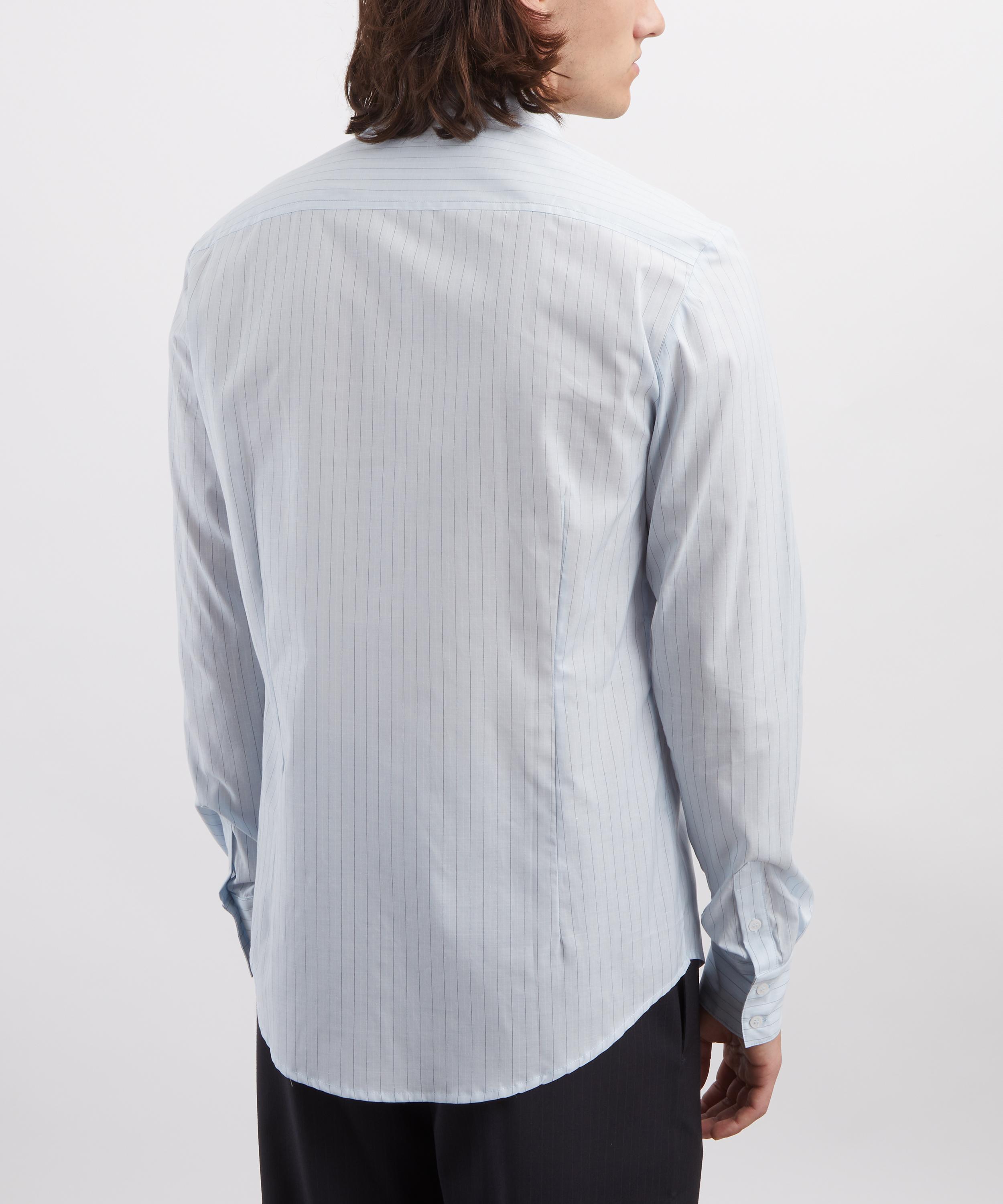 Paloma Wool - Finita Blue Pinstripe Cotton-Silk Shirt image number 3