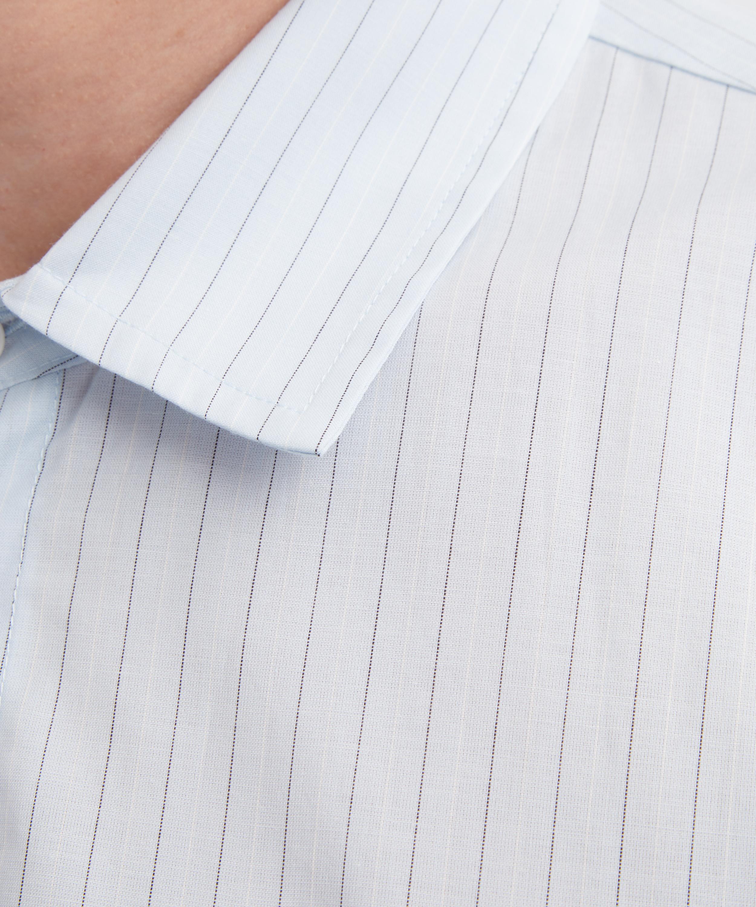 Paloma Wool - Finita Blue Pinstripe Cotton-Silk Shirt image number 4