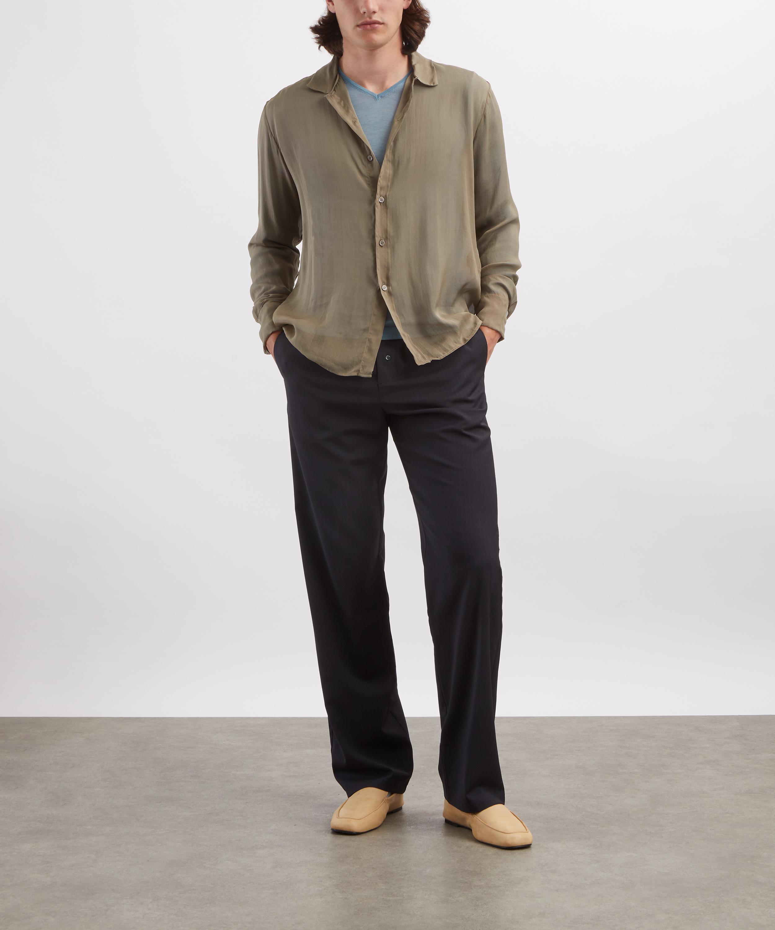 Paloma Wool - Losa Blue Sheer V-Neck Jumper image number 1
