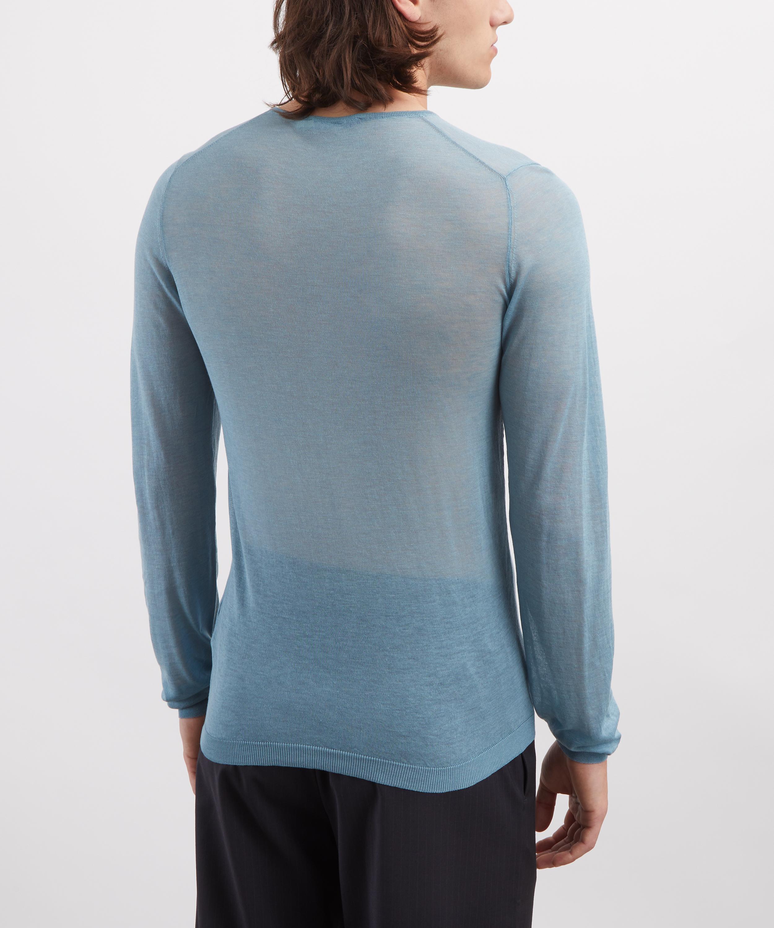 Paloma Wool - Losa Blue Sheer V-Neck Jumper image number 3