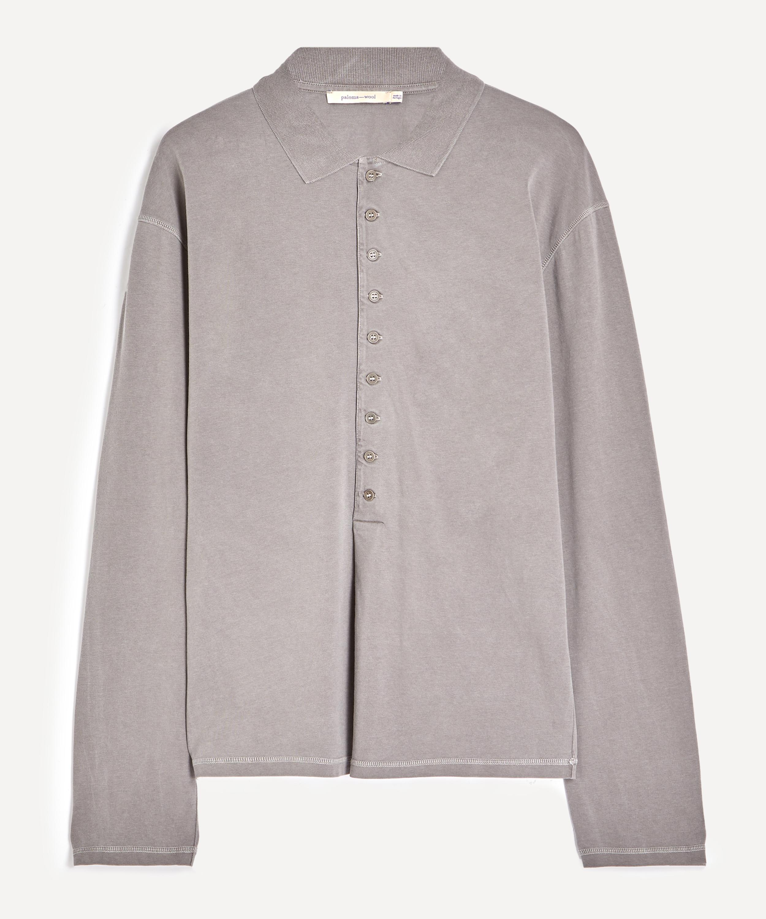Paloma Wool - Mori Grey Long-Sleeve Polo