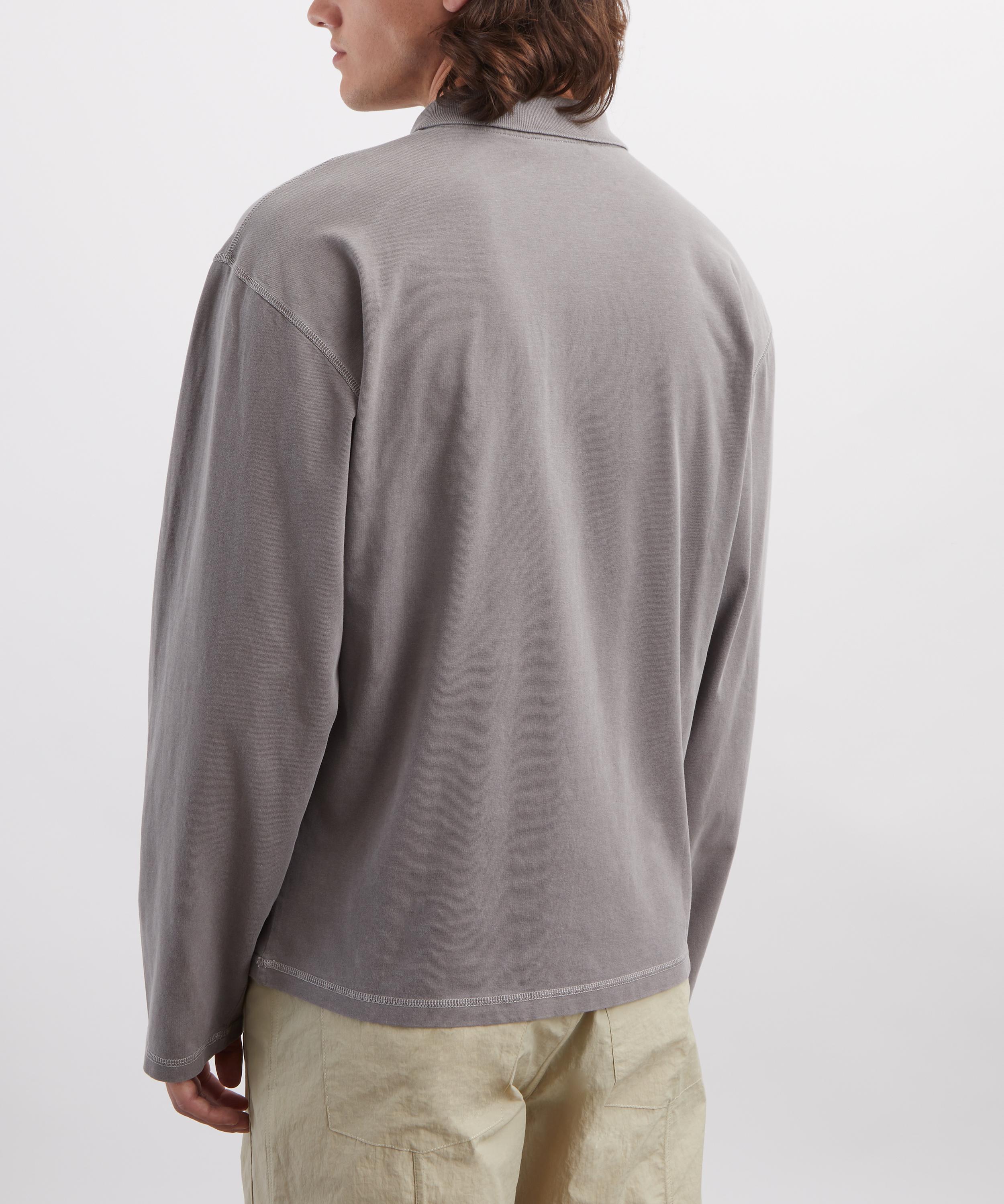 Paloma Wool - Mori Grey Long-Sleeve Polo image number 3