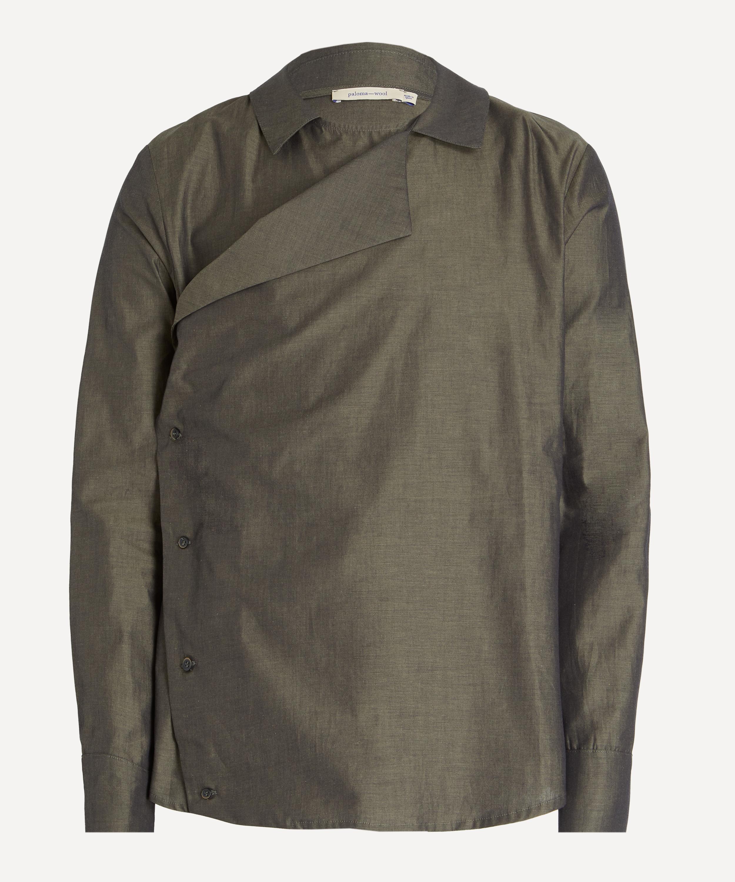 Paloma Wool - Salem Khaki Draped Shirt