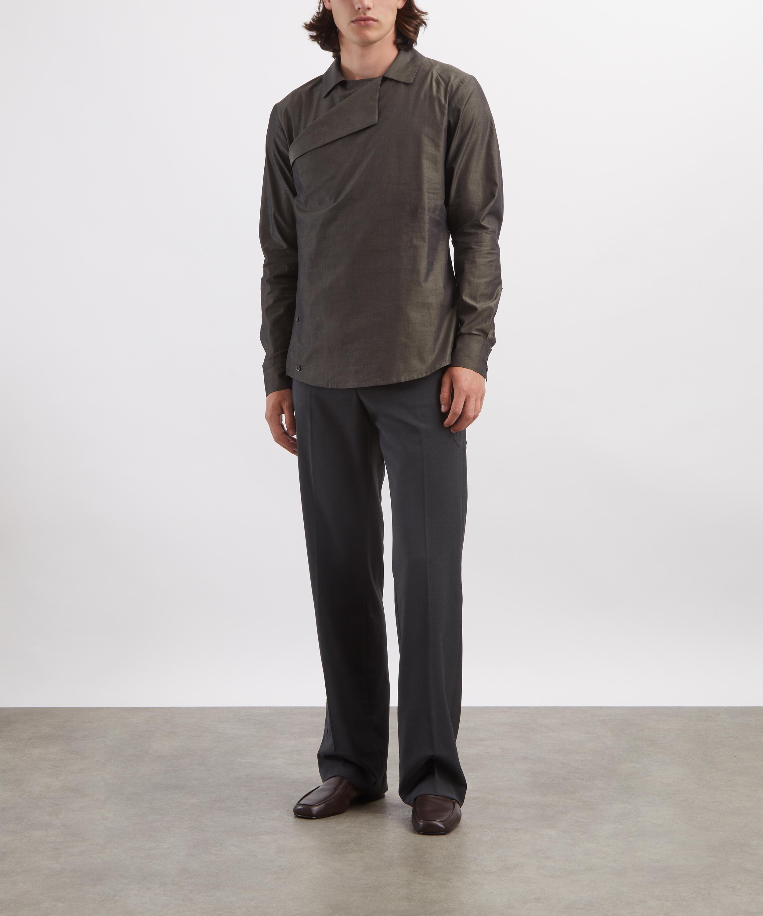 Paloma Wool - Salem Khaki Draped Shirt image number 1