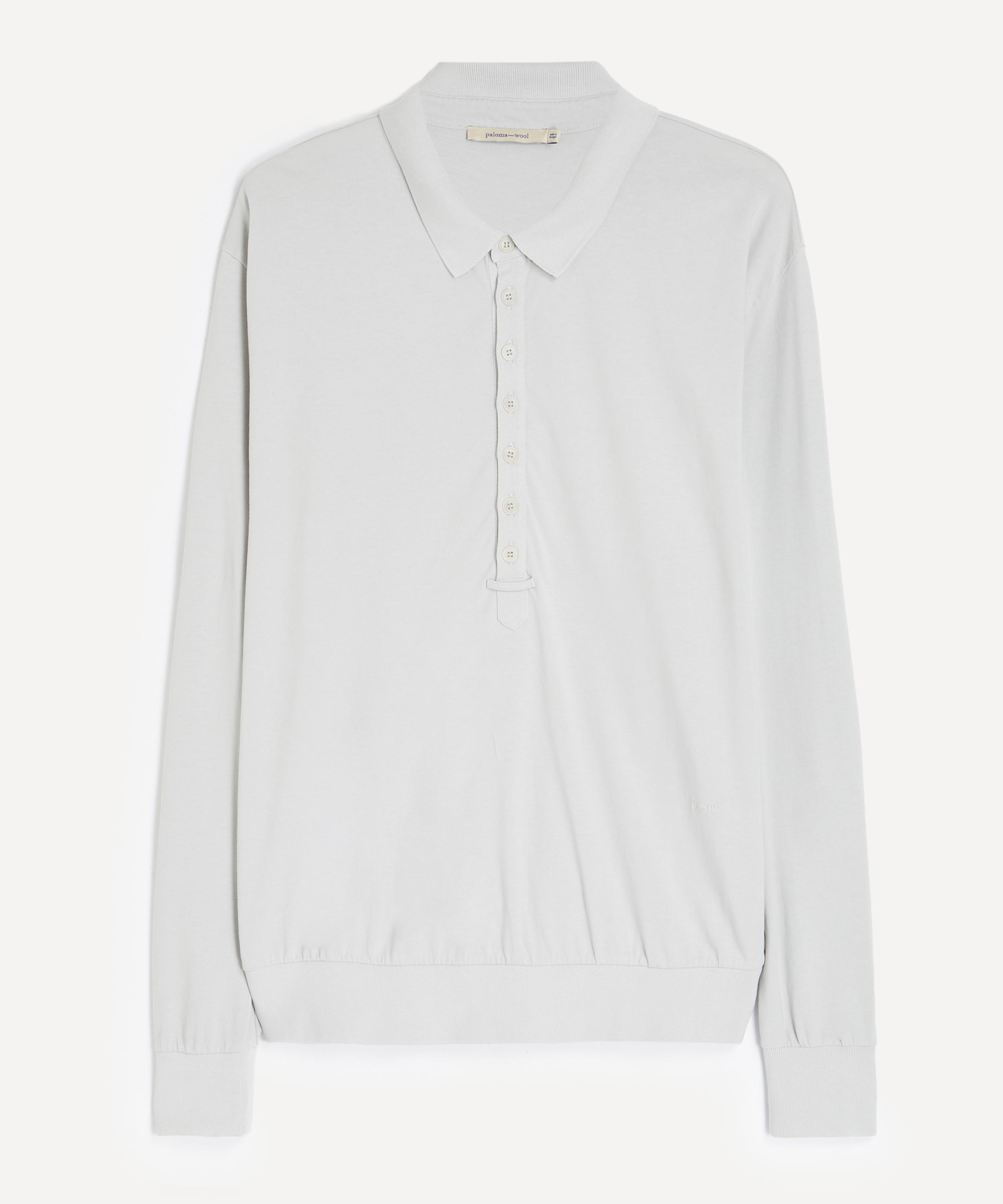 Paloma Wool - Romi Light Grey Long-Sleeve Polo